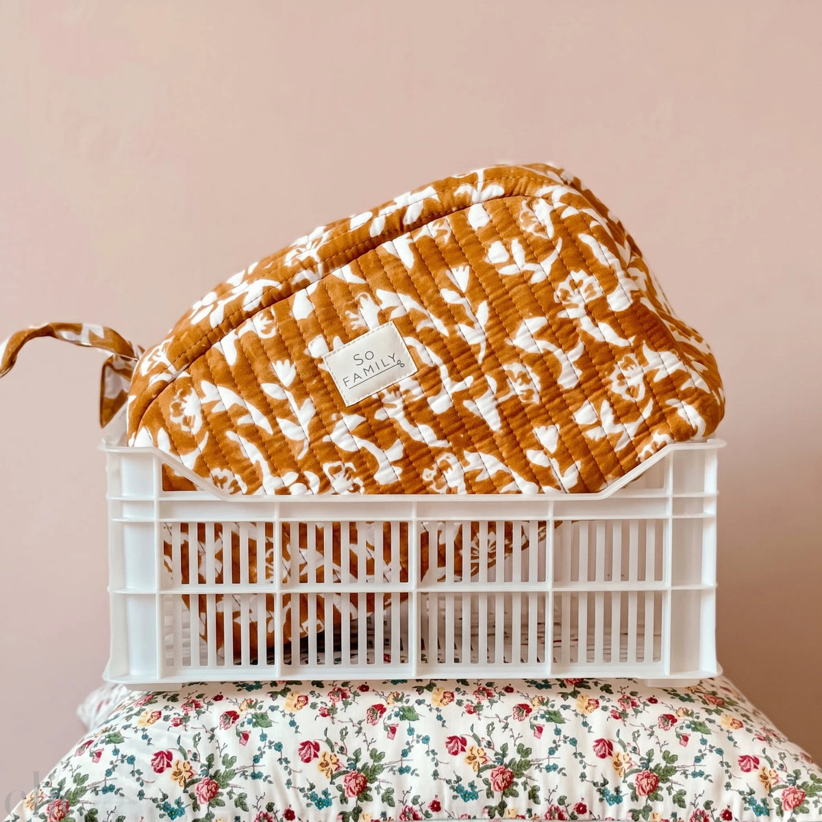 Mumbai Toiletry Bag in Saffron, from So Family