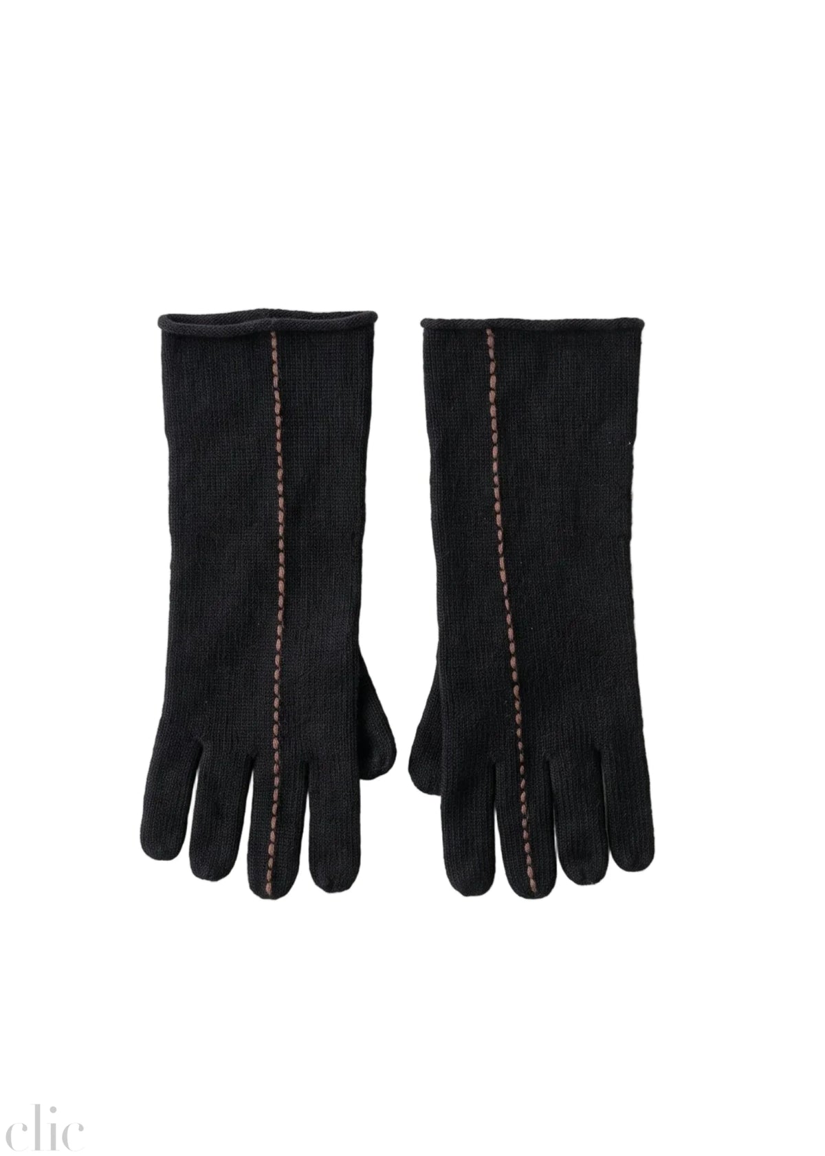 Short Stitch Gloves in Black, from Kokyo