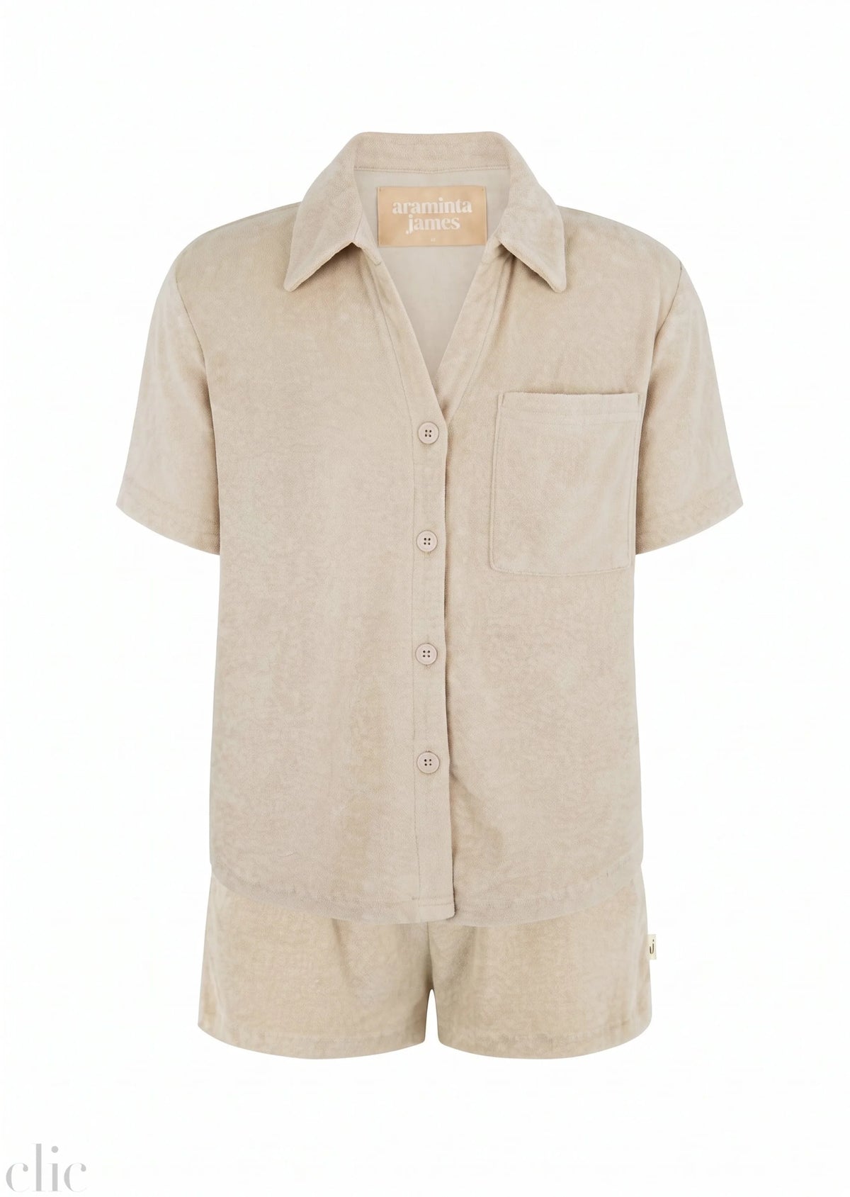 Terry Boyfriend Top in Biscuit, from Araminta James