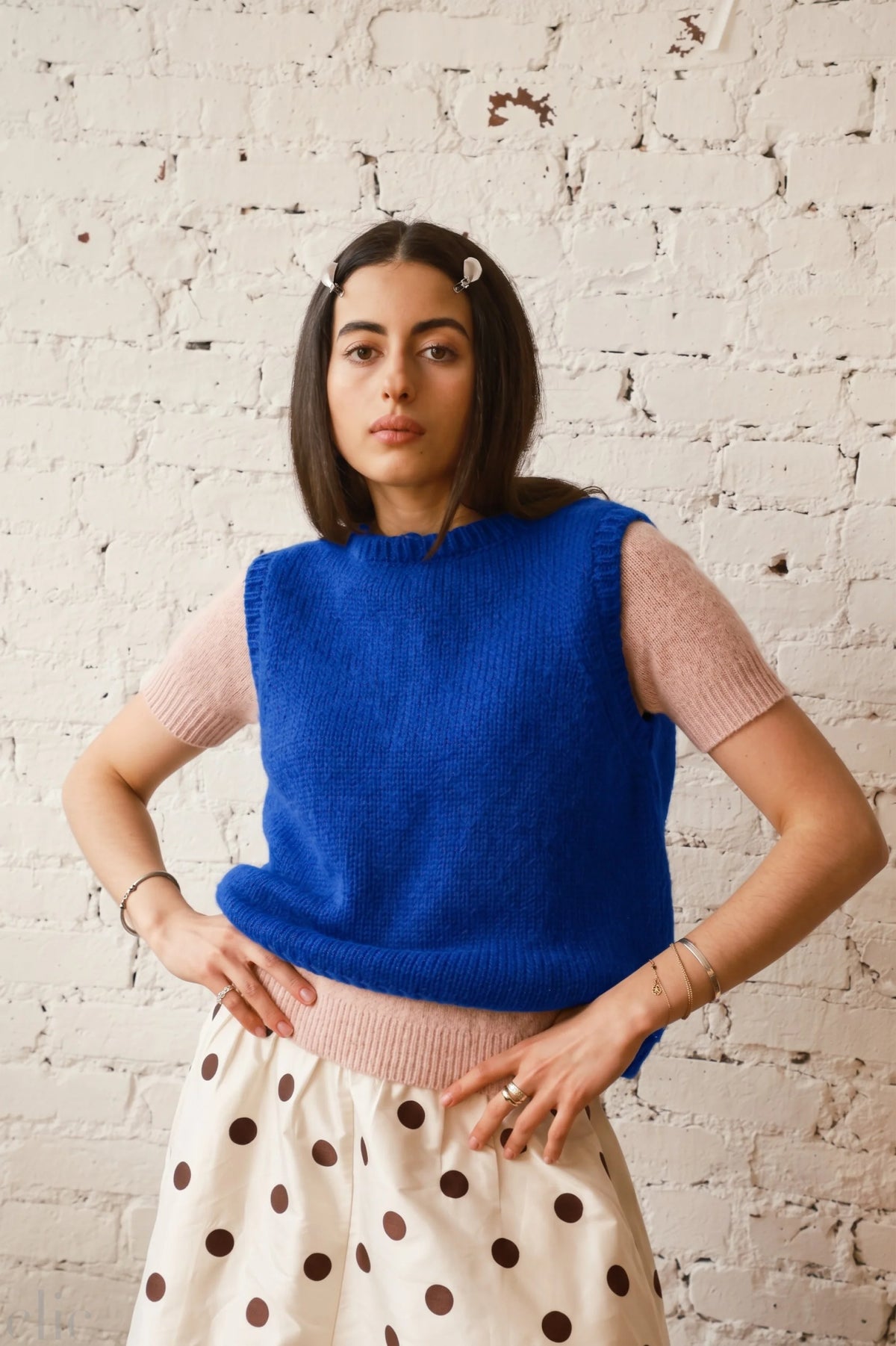 Sabine Sweater Vest in Cobalt, from Nikki Chasin
