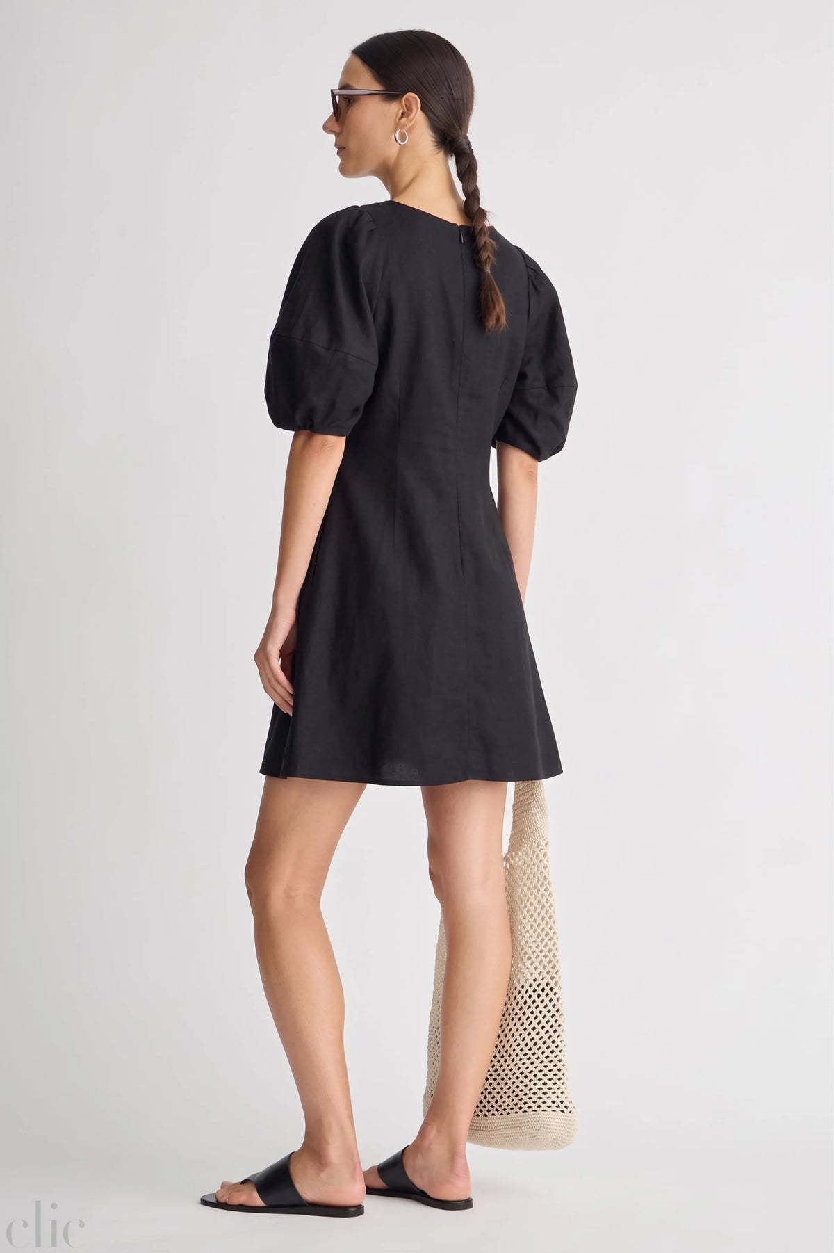 Anni Scoop Mini in Black and Camel, from Apiece Apart