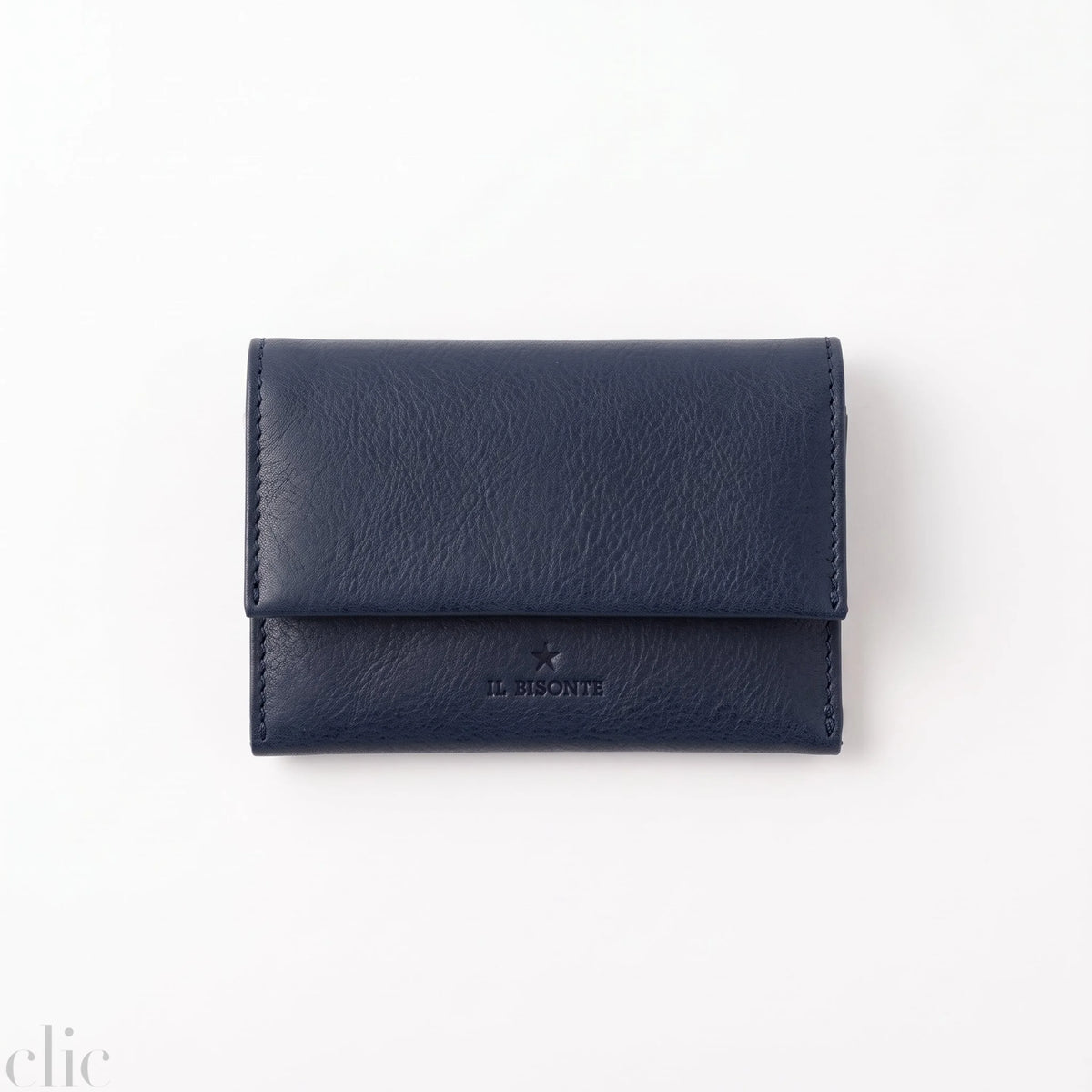 Anna Card Case in Blue, from IL Bisonte