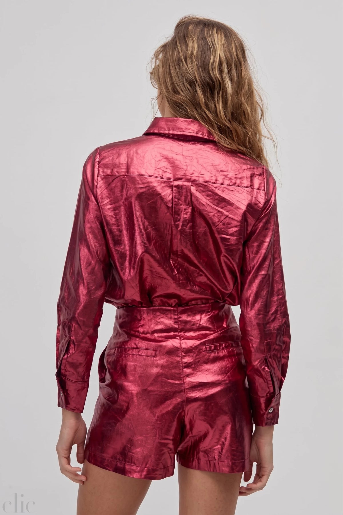 San Marino Shirt in Metallic Cherry, from Lanhtropy