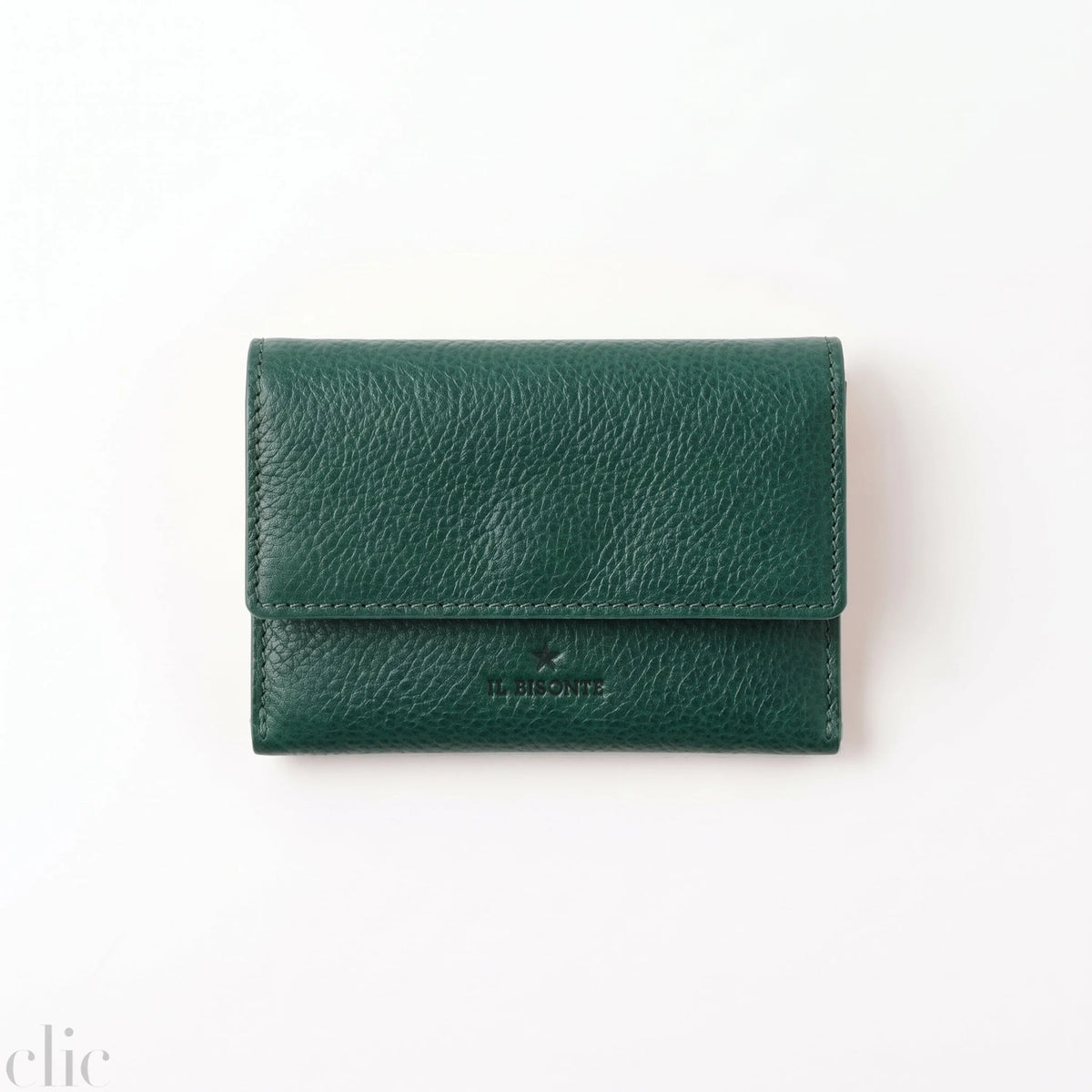 Anna Card Case in Green Oleandro, from IL Bisonte