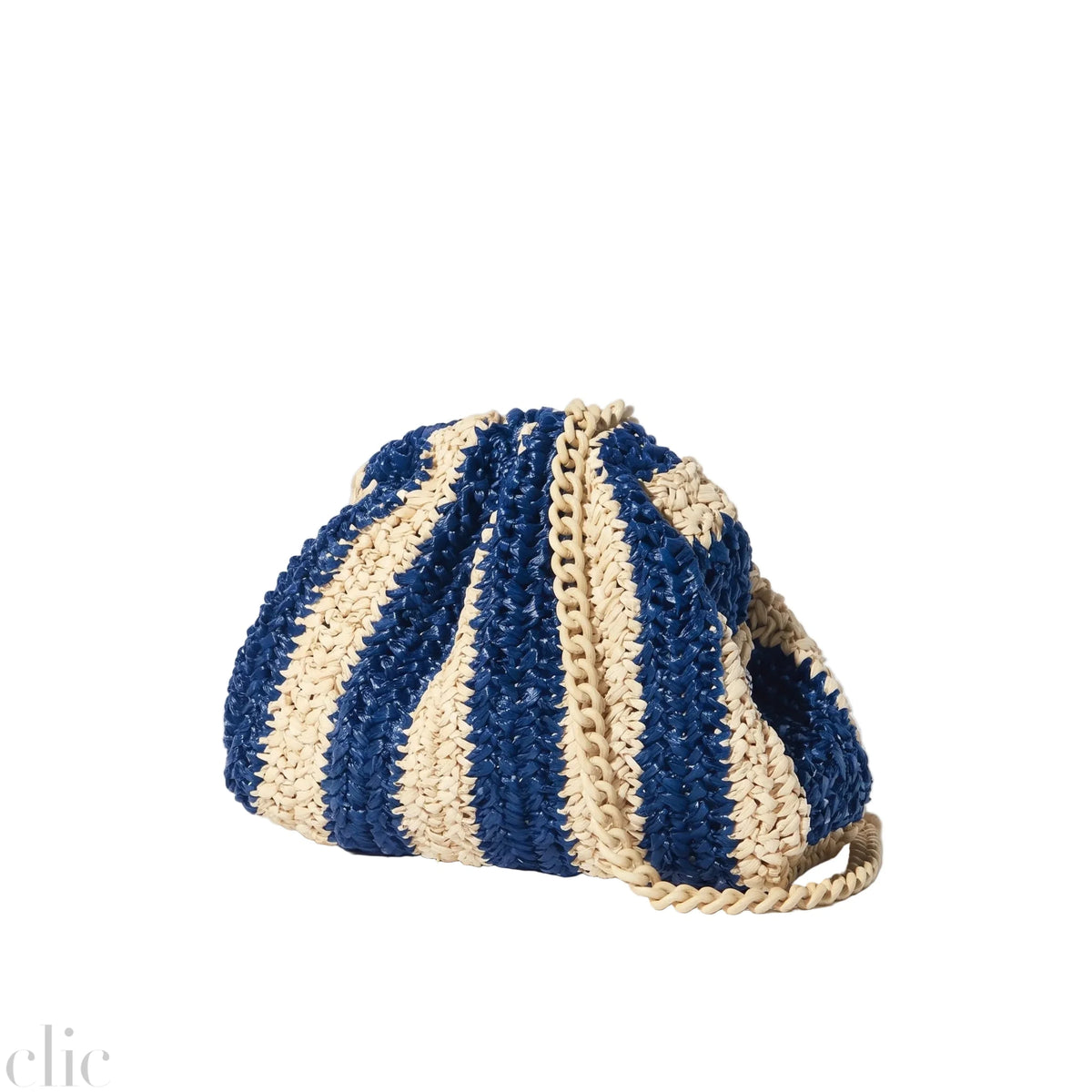 Mini Game Crochet Bag in Blue and White, from Maria La Rosa
