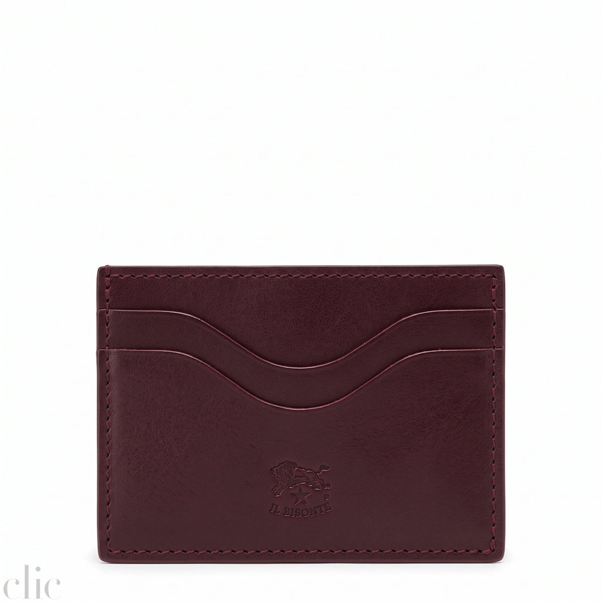 Salina Card Case in Black Cherry, from IL Bisonte