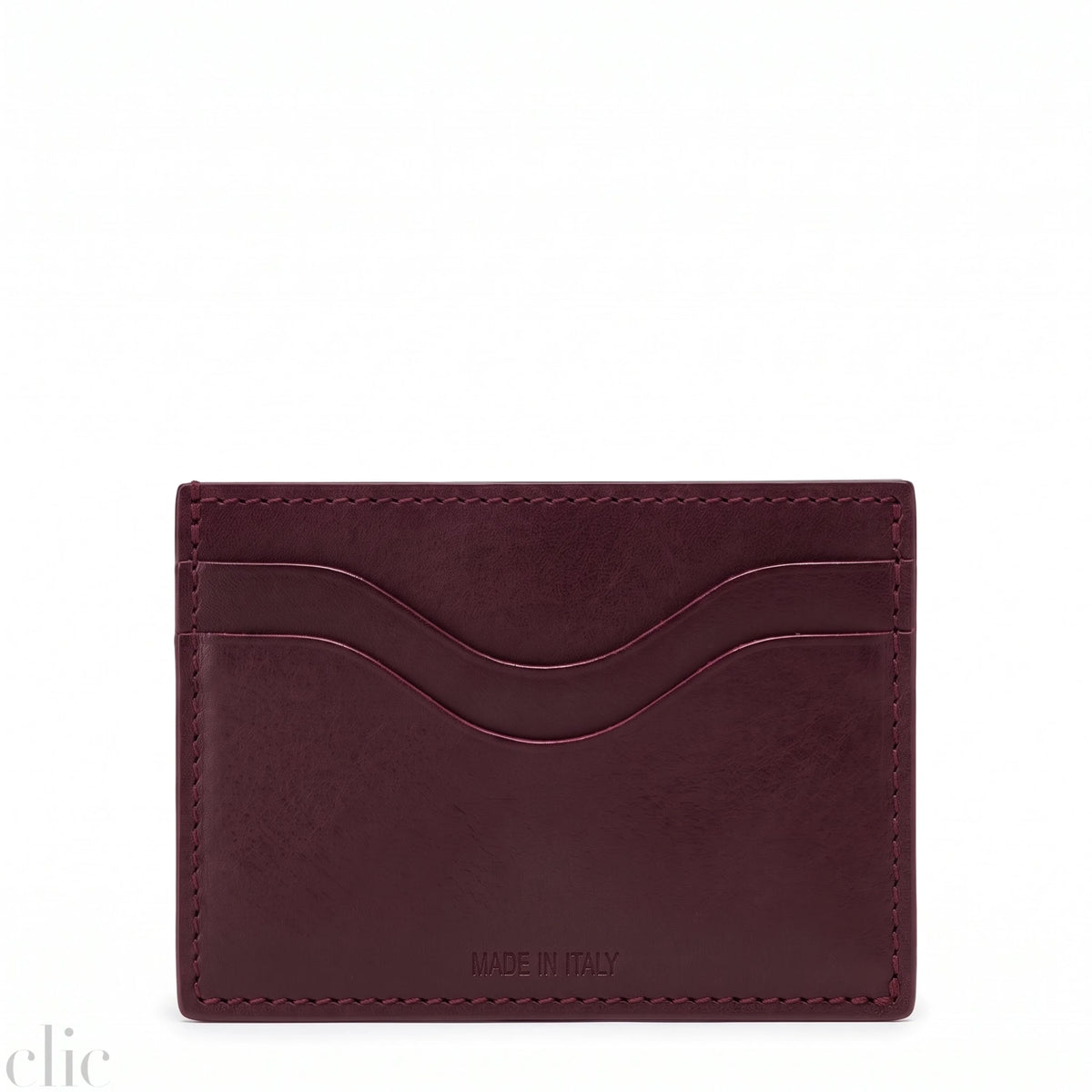 Salina Card Case in Black Cherry, from IL Bisonte