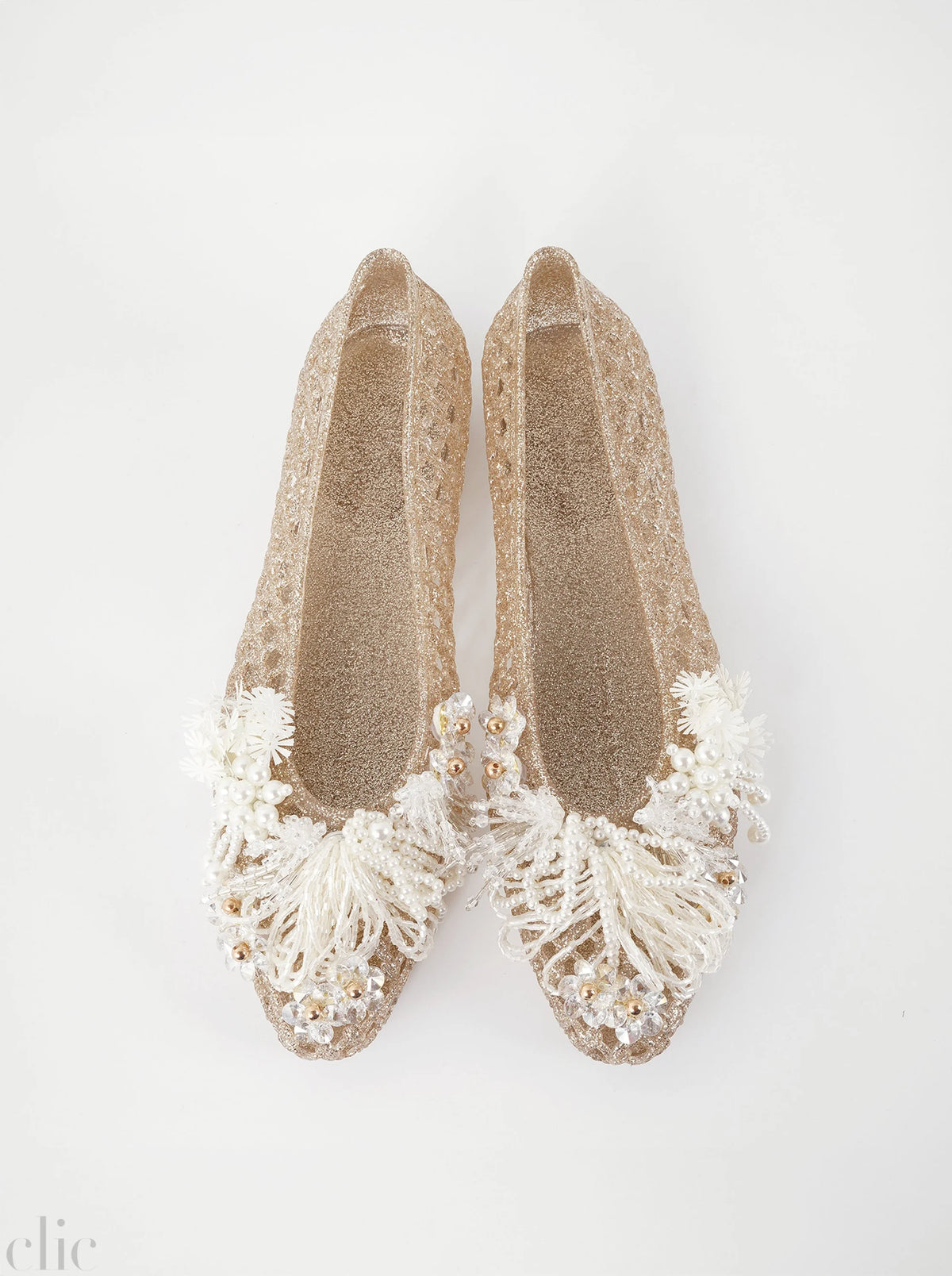 Glam Ballet Flat in Gold, from Heavenly Jelly