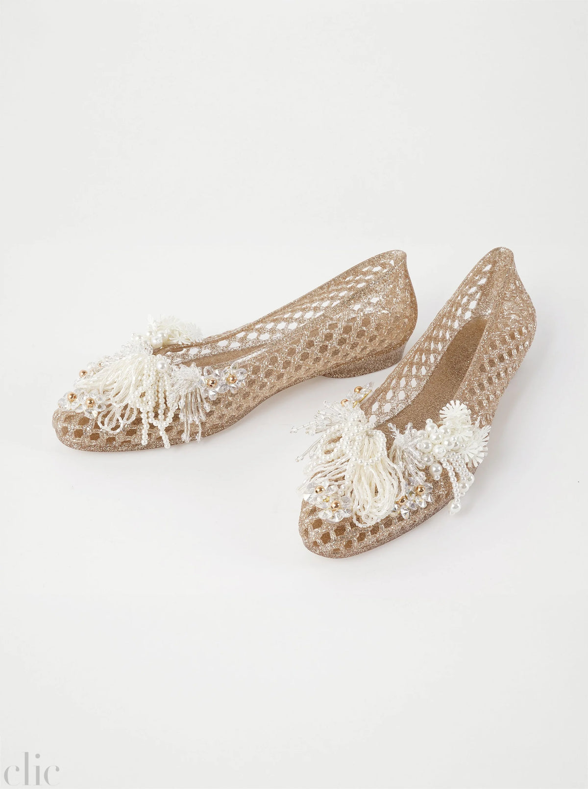 Glam Ballet Flat in Gold, from Heavenly Jelly