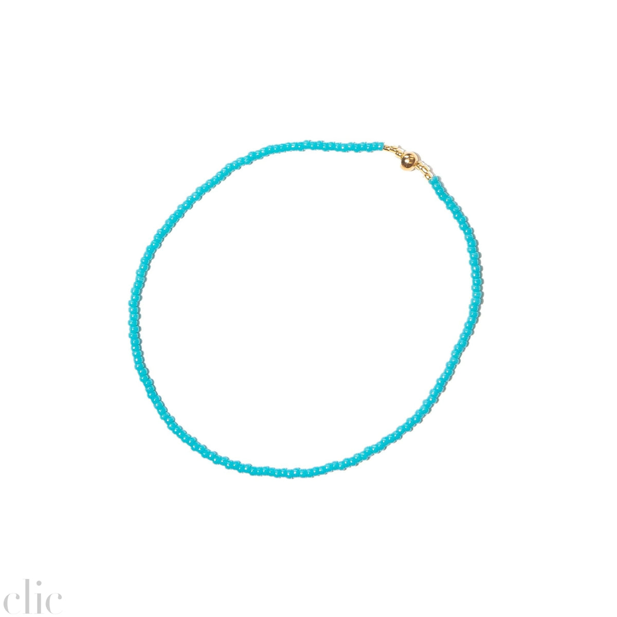 Aqua and Gold Stacked Beaded Bracelet, from Templestones