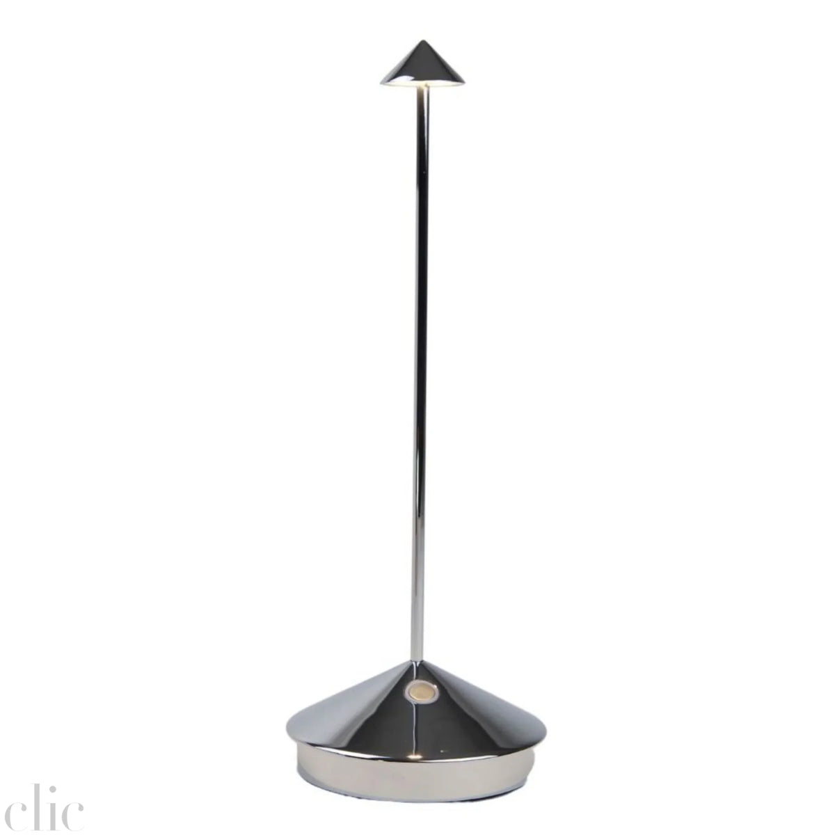 Glossy Pina Pro Lamp in Chrome, from Zafferano