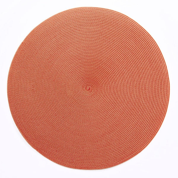 Round Placemat in Gold and Red, from Deborah Rhodes