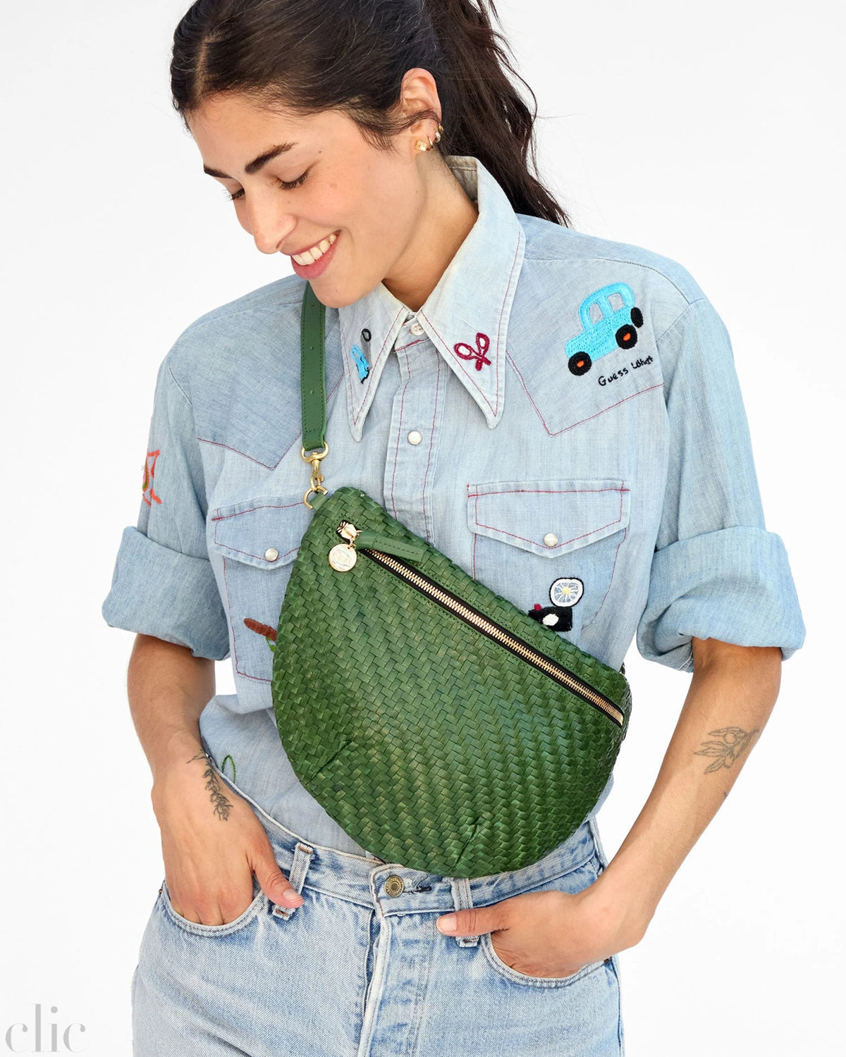 Grande Fanny Pack in Evergreen, from Clare V
