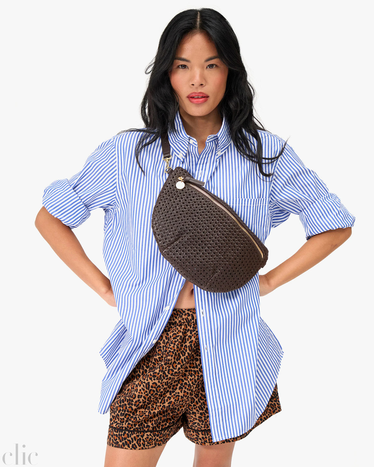 Grande Fanny Pack in Chocolate Rattan, from Clare V