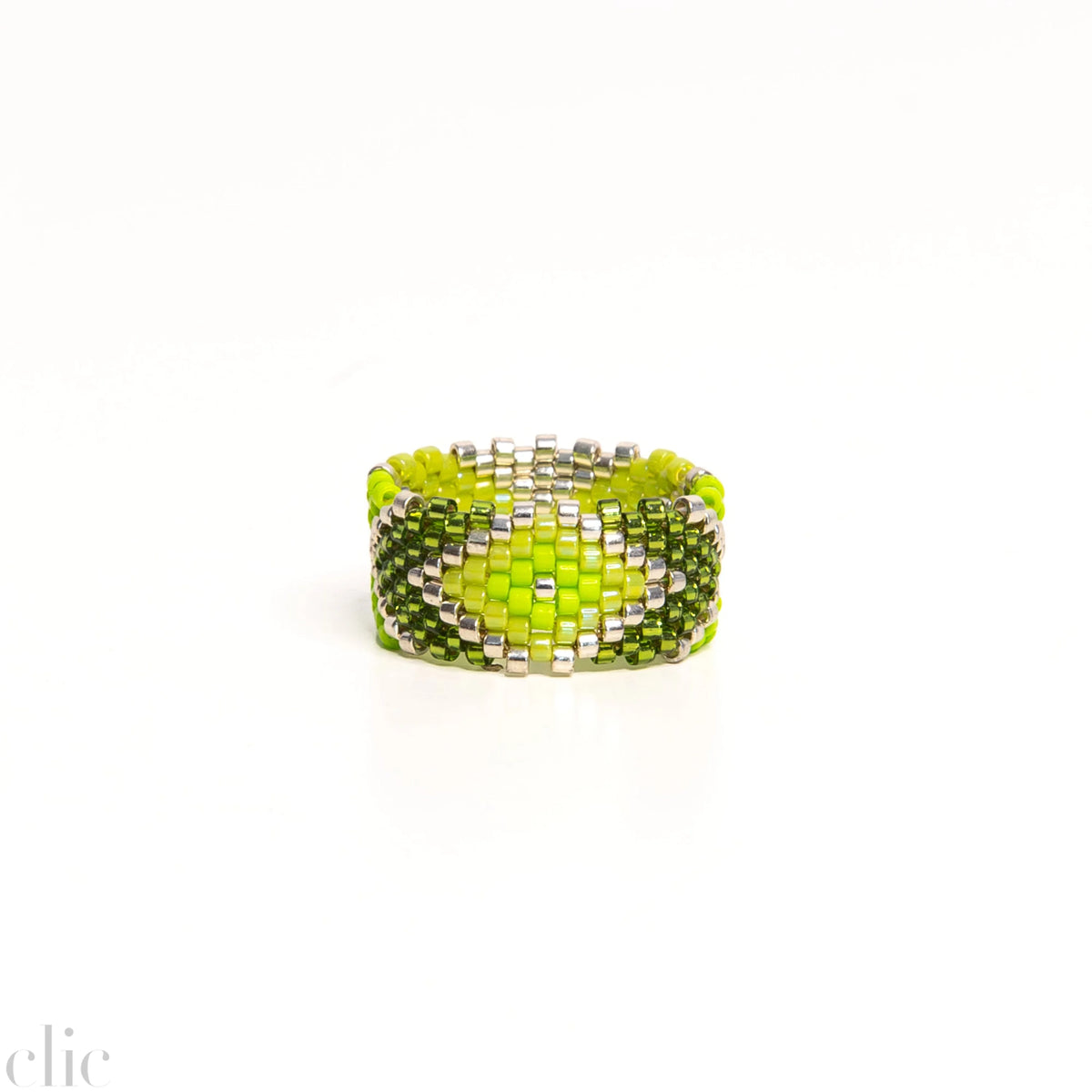 Miyuki Ring 2 in Green, from Mercado