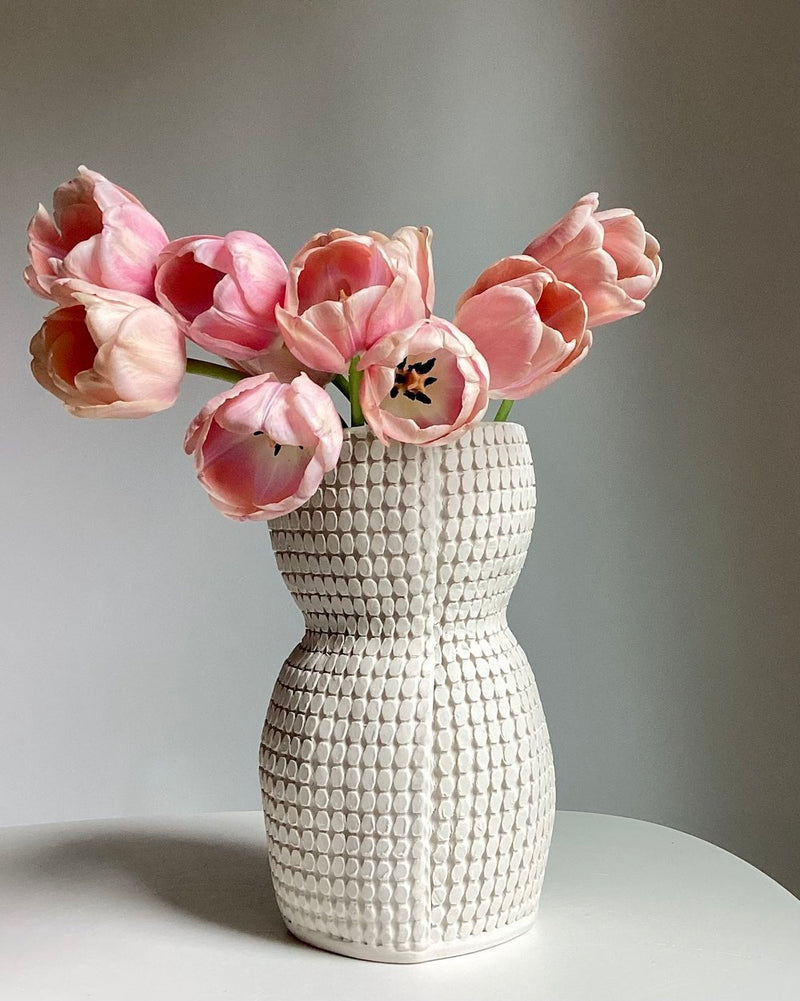 Grid Curvy Vase, from CYM Ceramics