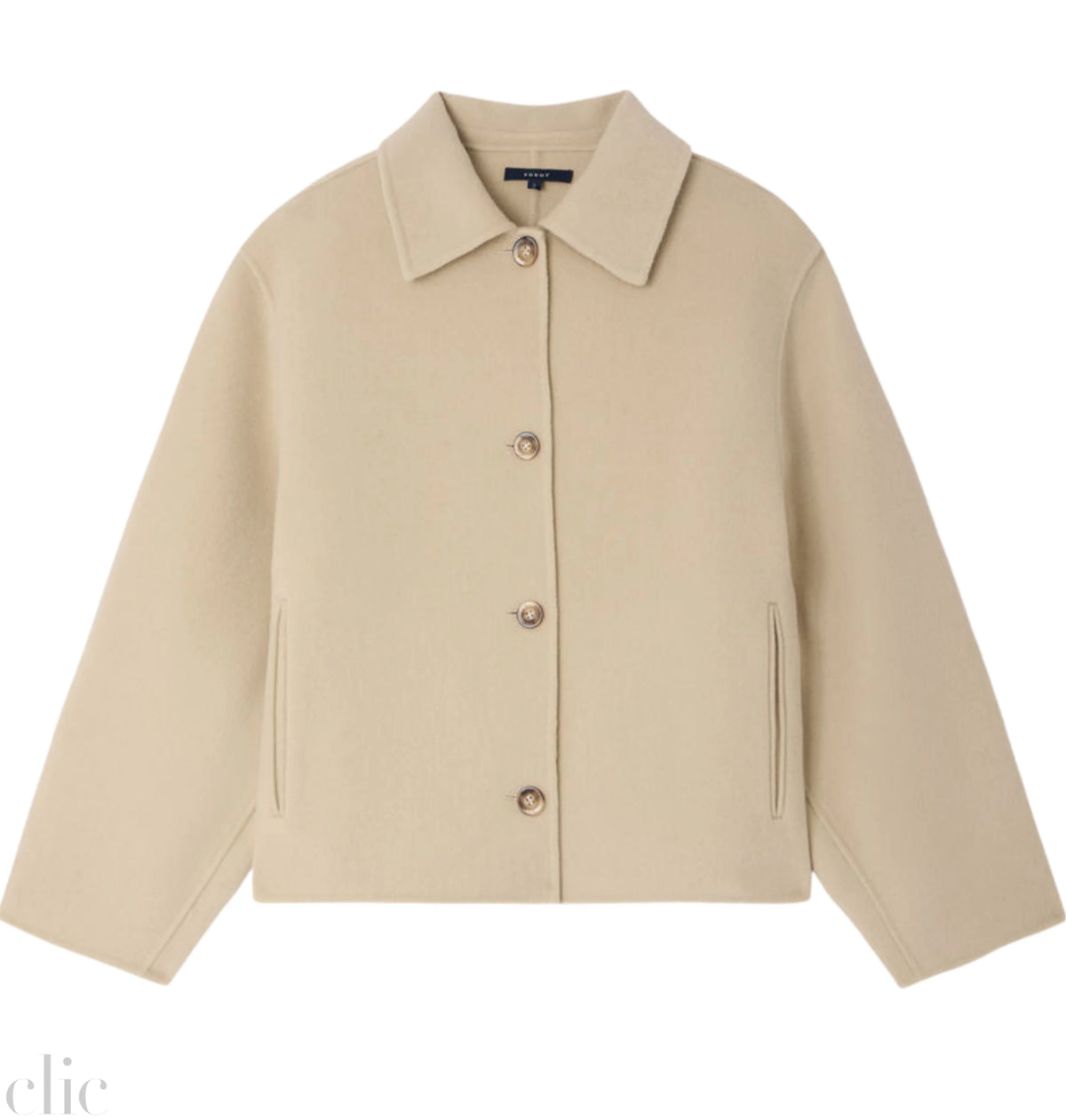 Gyoda Short Coat in Chalk, from Soeur
