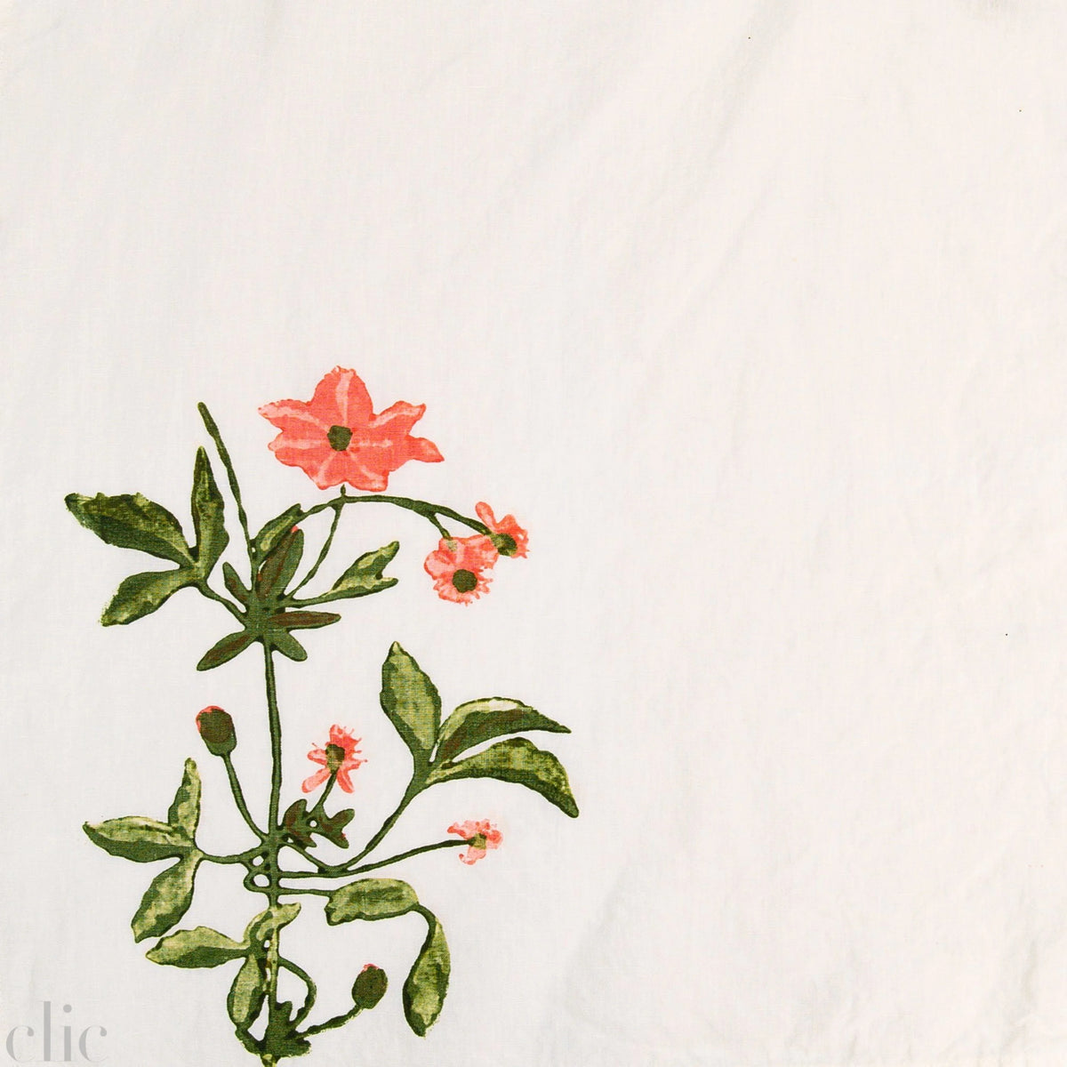 Clematis Napkin in Red, from Bertozzi