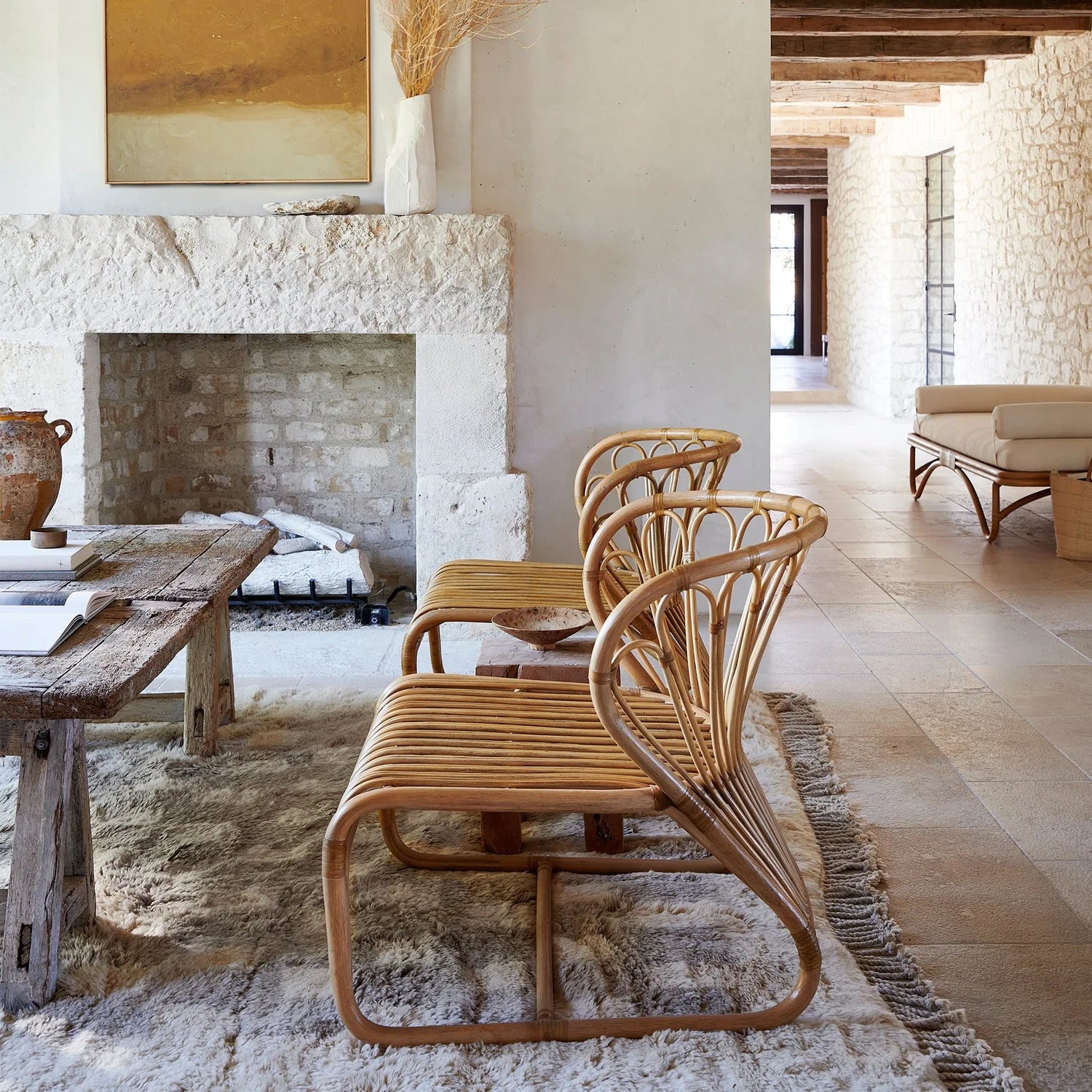 Coste Rattan Lounge Chair, from Woven Shop