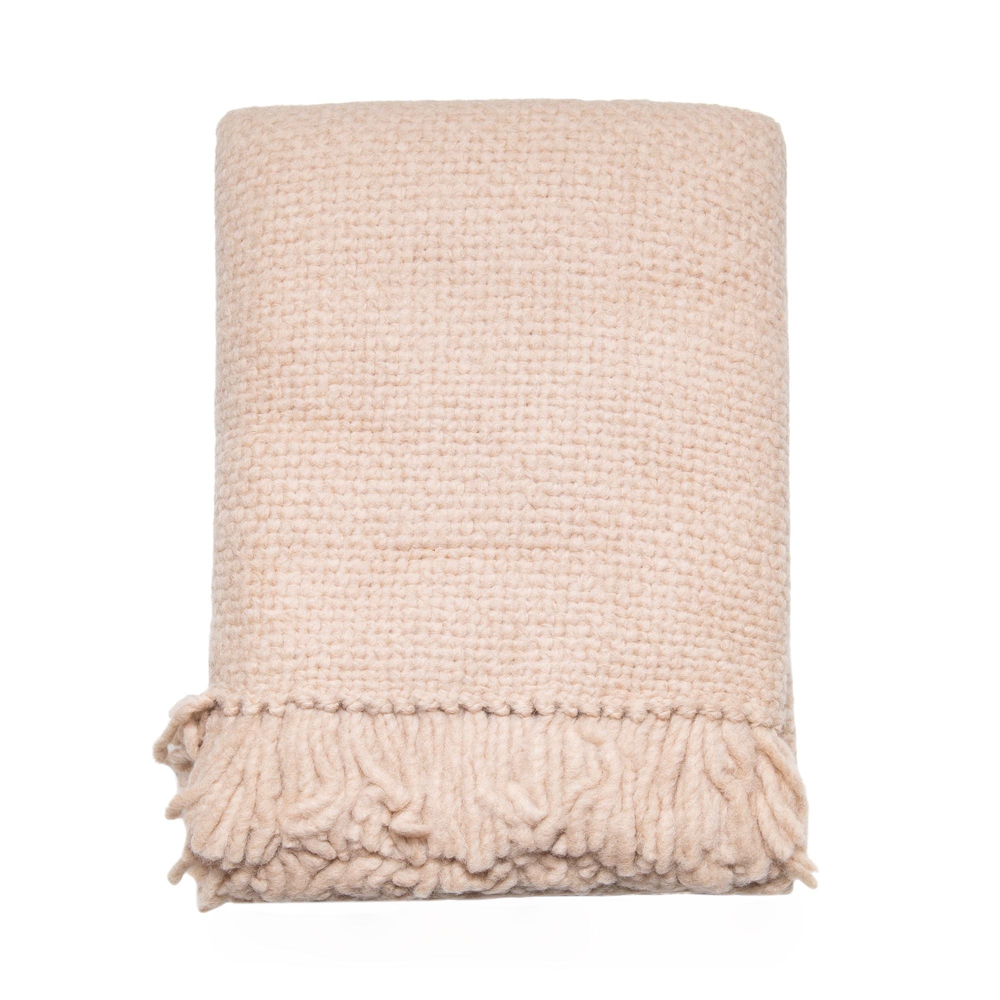 Hand Loomed Blanket in Nude, from Intiearth