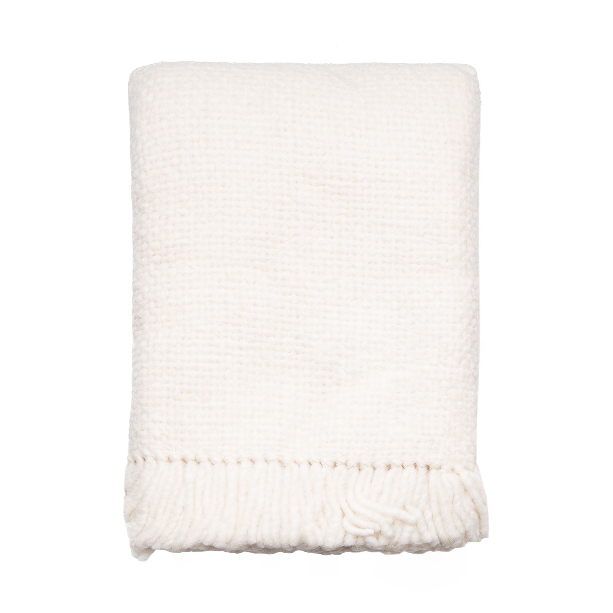 Hand Loomed Throw in Ecru, from Intiearth