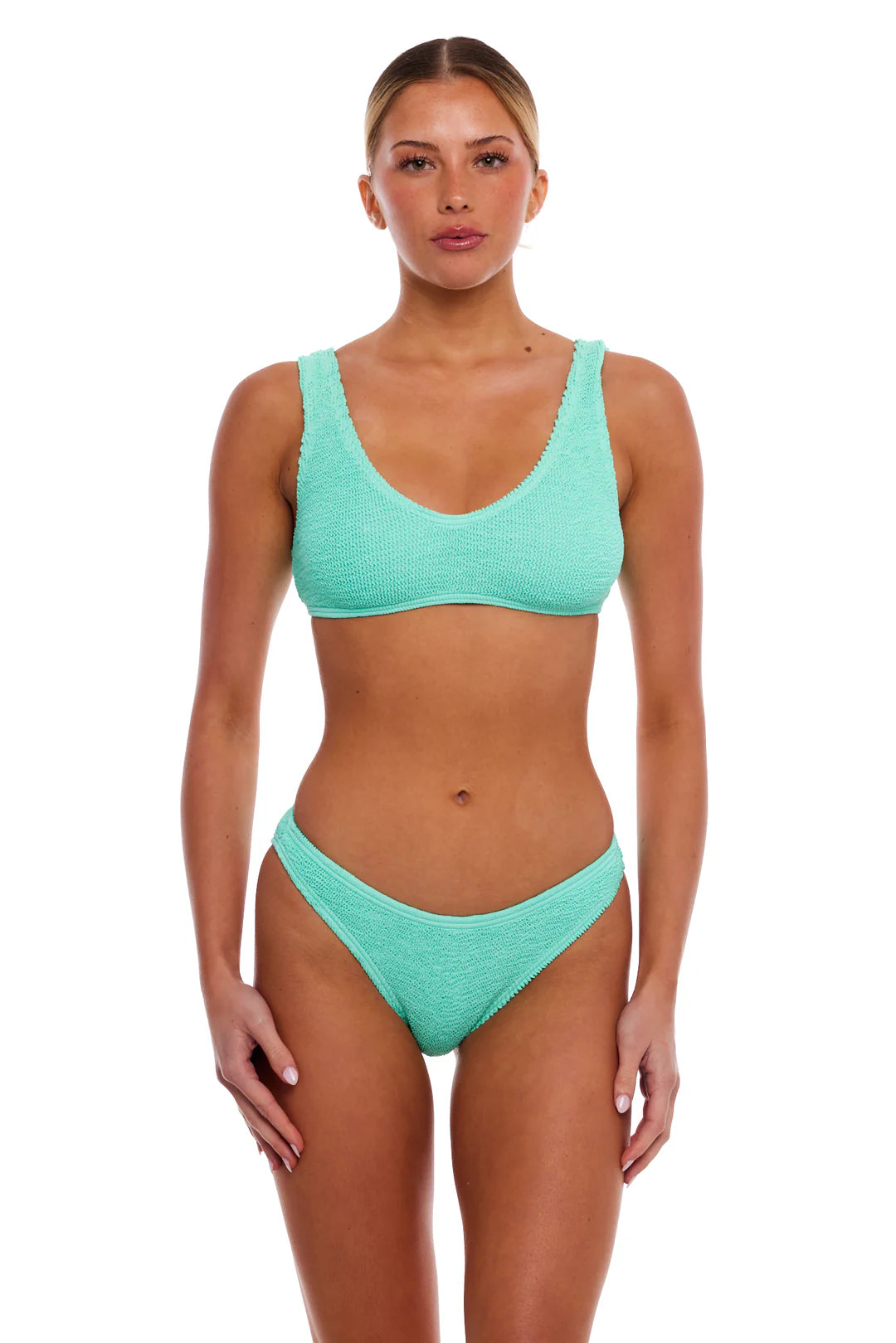 Barcelona Full Bikini Bottom in Mint Green, from Love & Bikinis