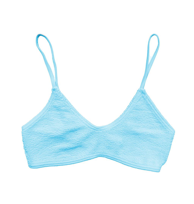 Maldives Spaghetti Straps Bikini Top in Island Blue, from Love & Bikinis