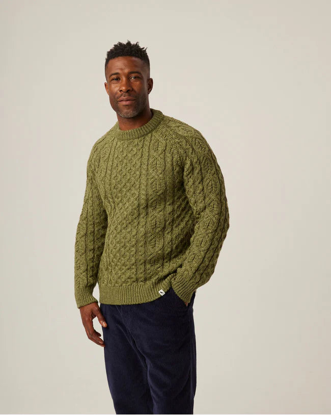 Wool Hudson Aran Jumper, from Peregrine