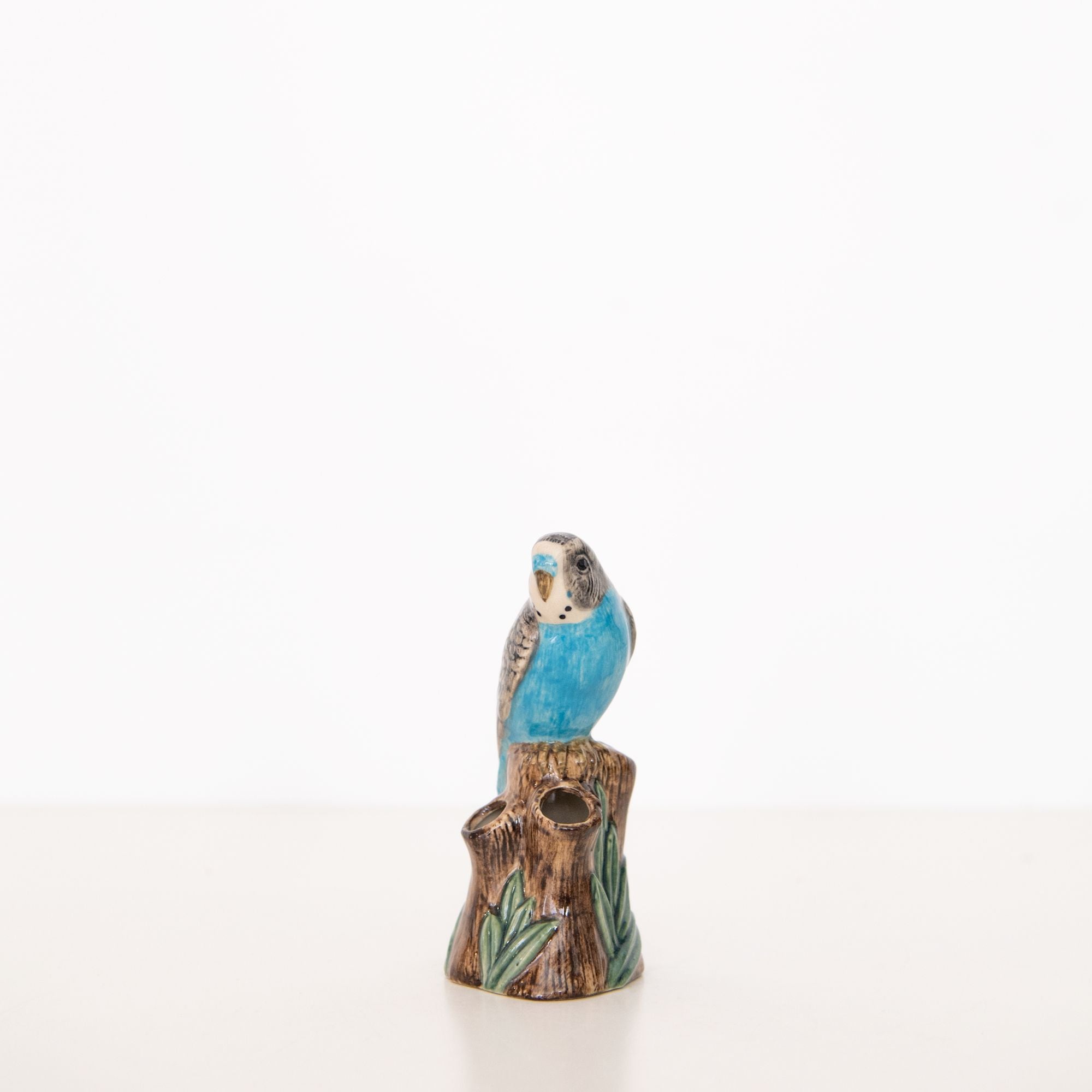 Budgerigar Vase in Blue, from Quail Ceramics