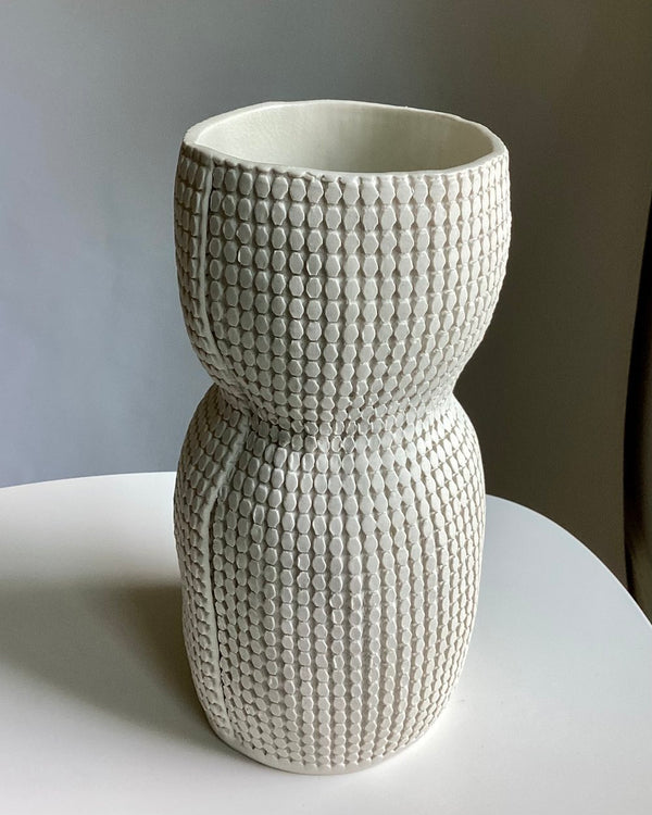 Grid Curvy Vase, from CYM Ceramics