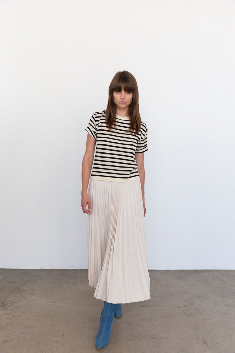 2607 Deluxe Denim Skirt in Khaki, from Loyd Ford