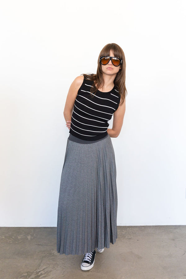 Della Jersey Skirt in Grey, from Loyd Ford