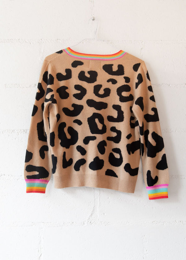 Rainbow Leopard Cardigan, from Jumper 1234