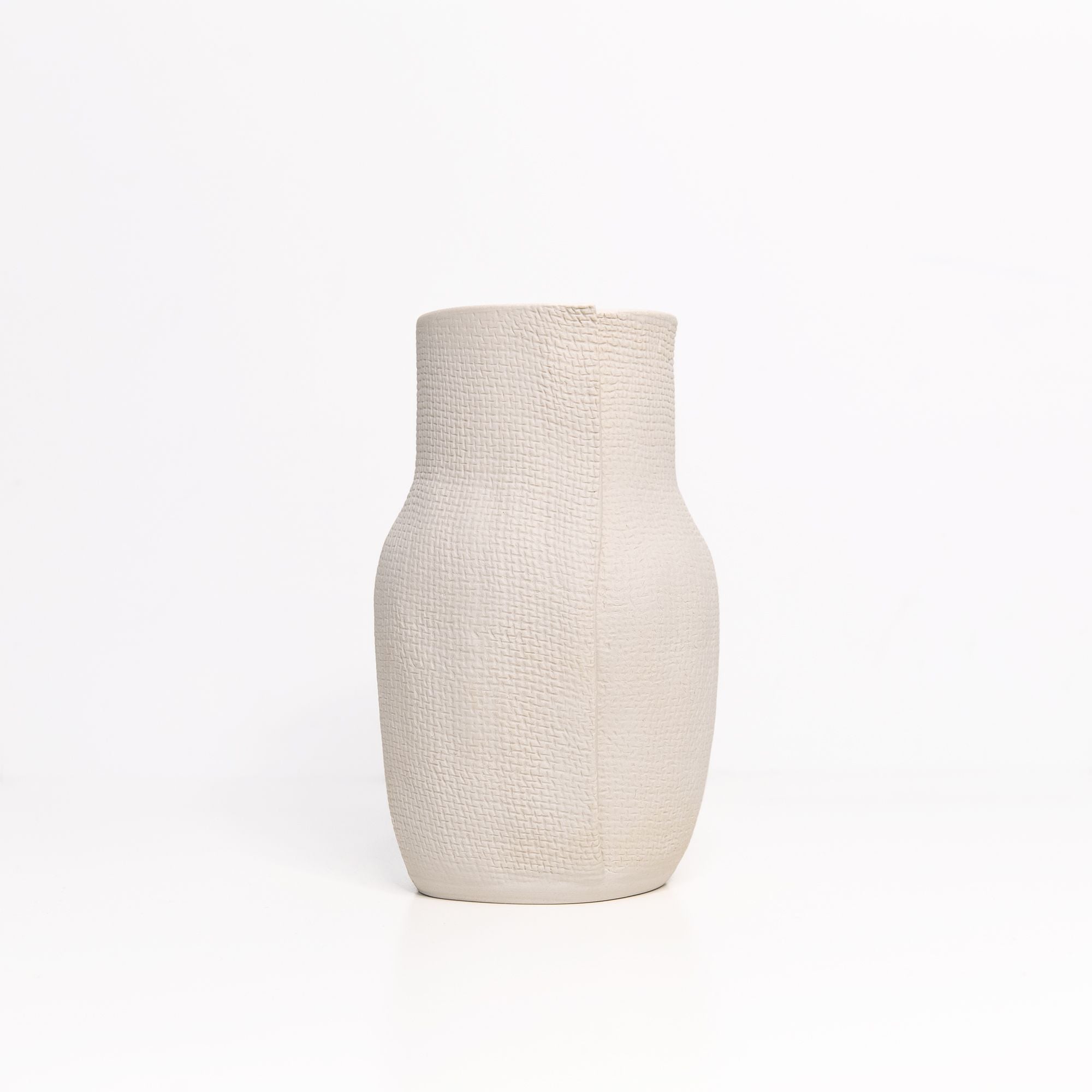 Small Burlap Vase in Cream, from CYM