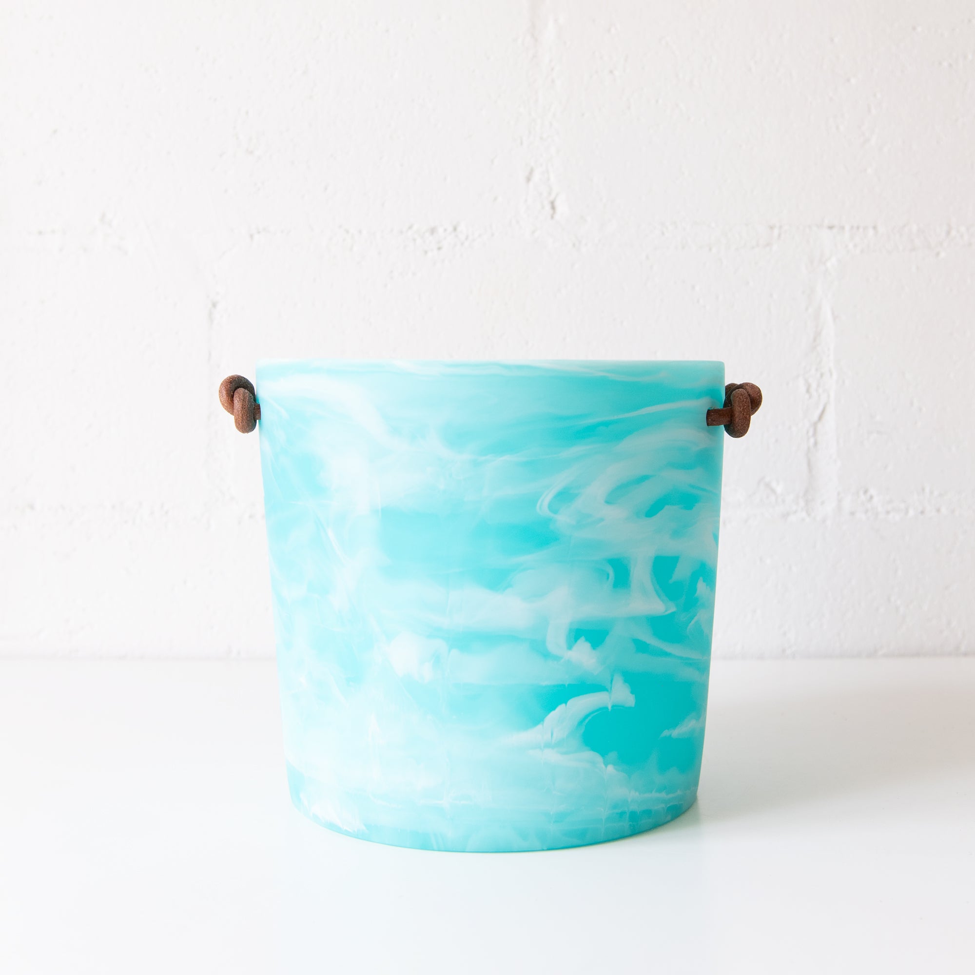 Ice Bucket in Aqua Swirl, from Nashi Home