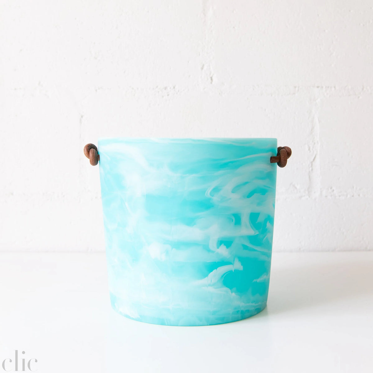 Ice Bucket in Aqua Swirl, from Nashi Home