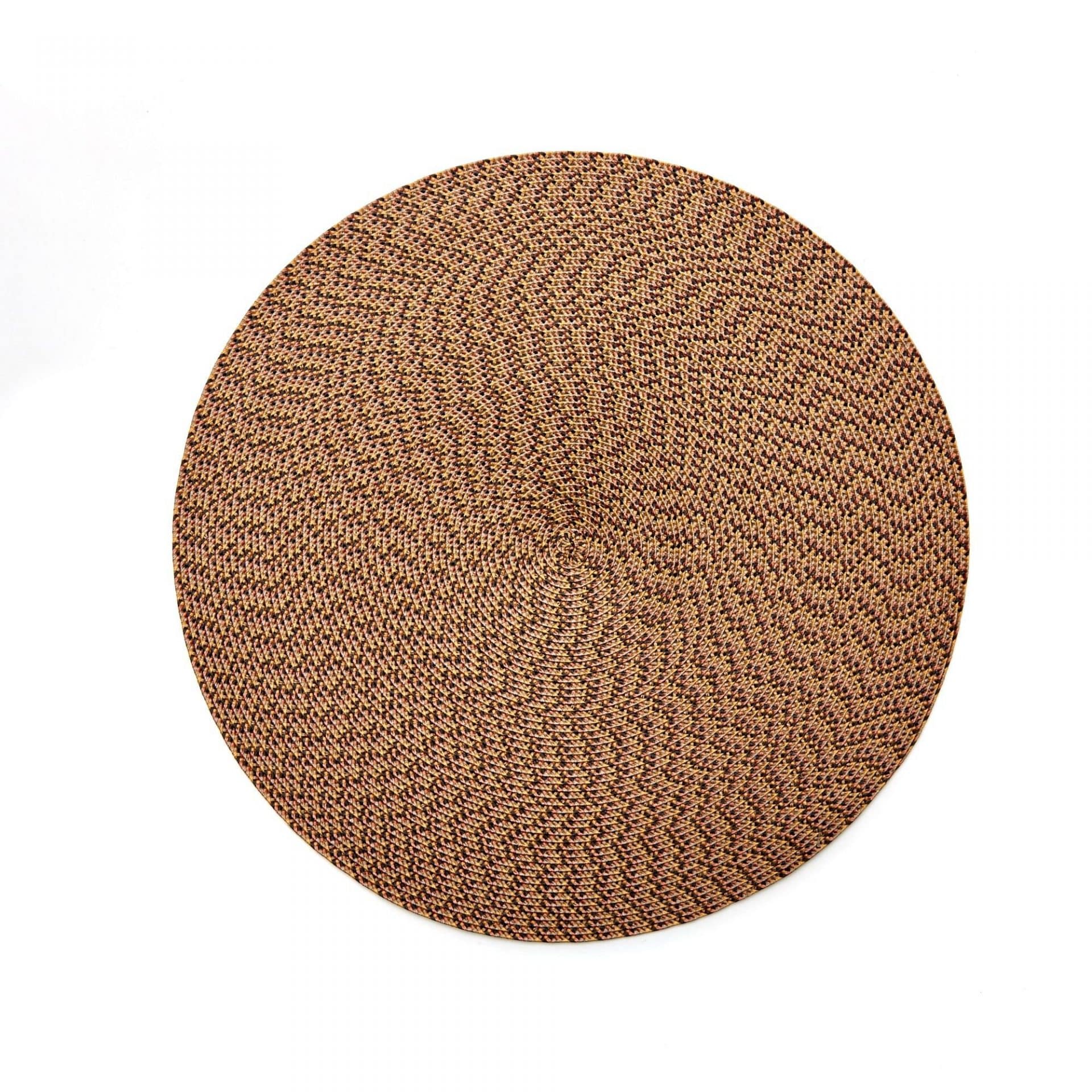 Round Ikat Placemat in Sandstone, from Deborah Rhodes