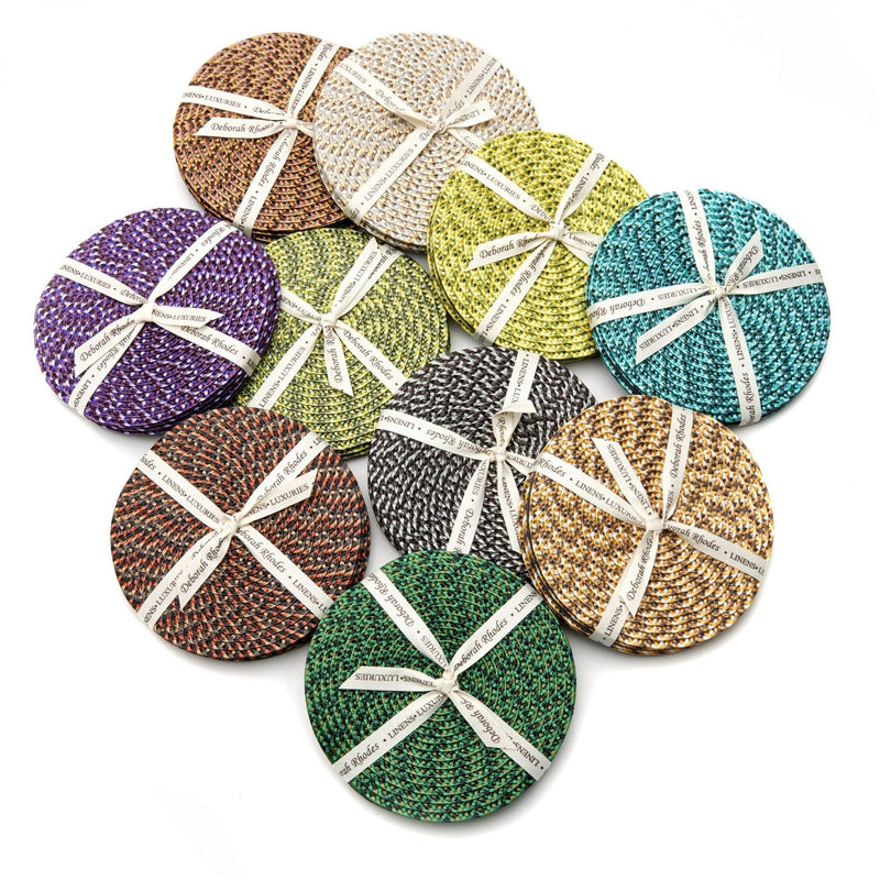 Ikat Coaster set in Citron, from Debroah Rhodes