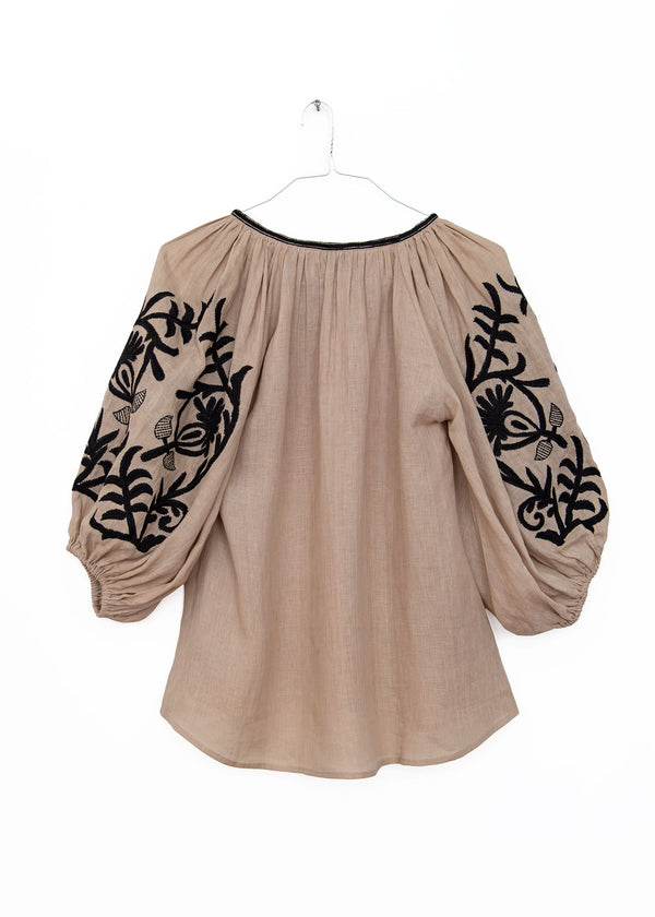 Top in Nude and Black, from Benaras by Citrus