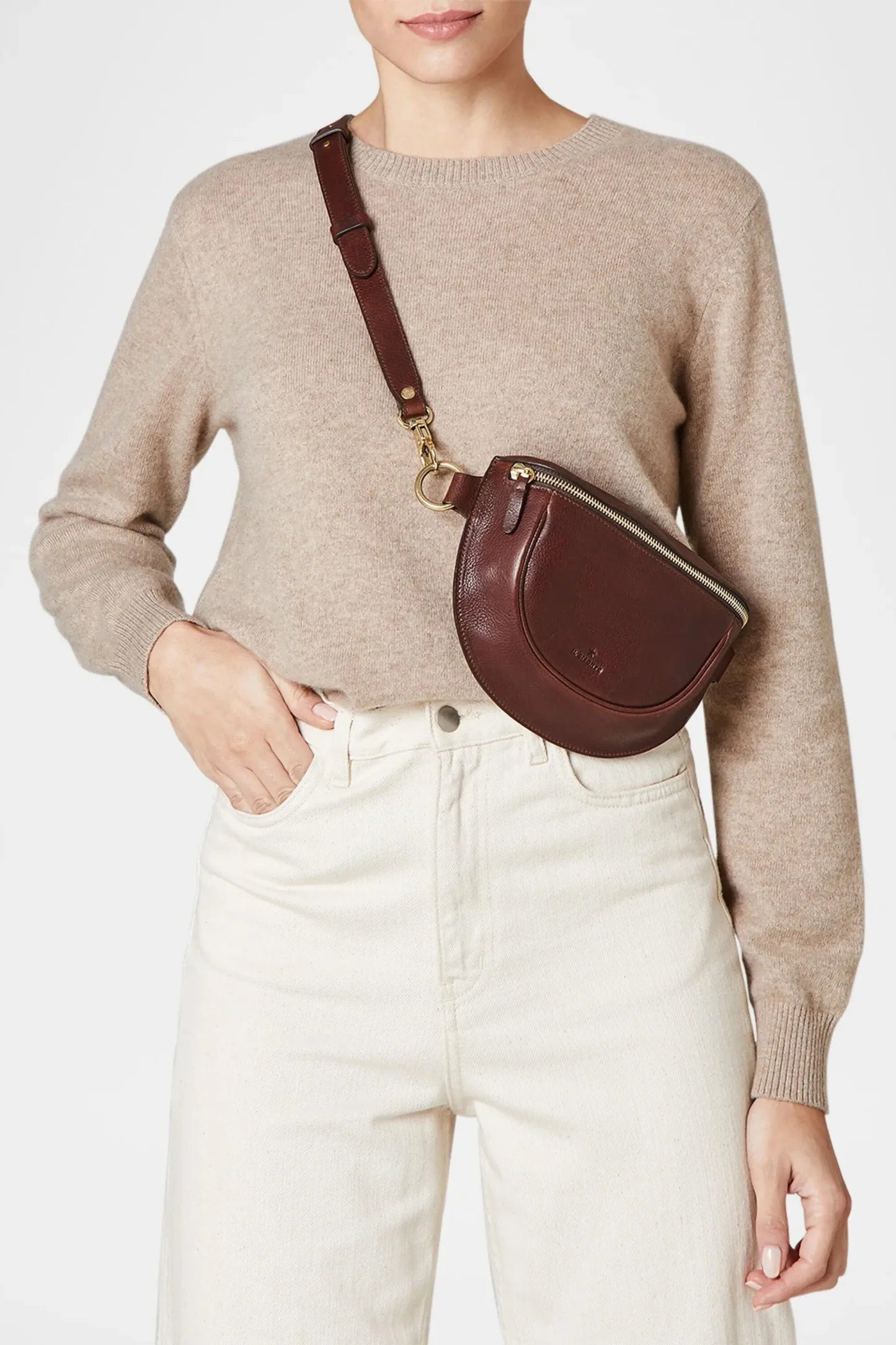 Oliveta Belt Bag in Coffee, from Il Bisonte