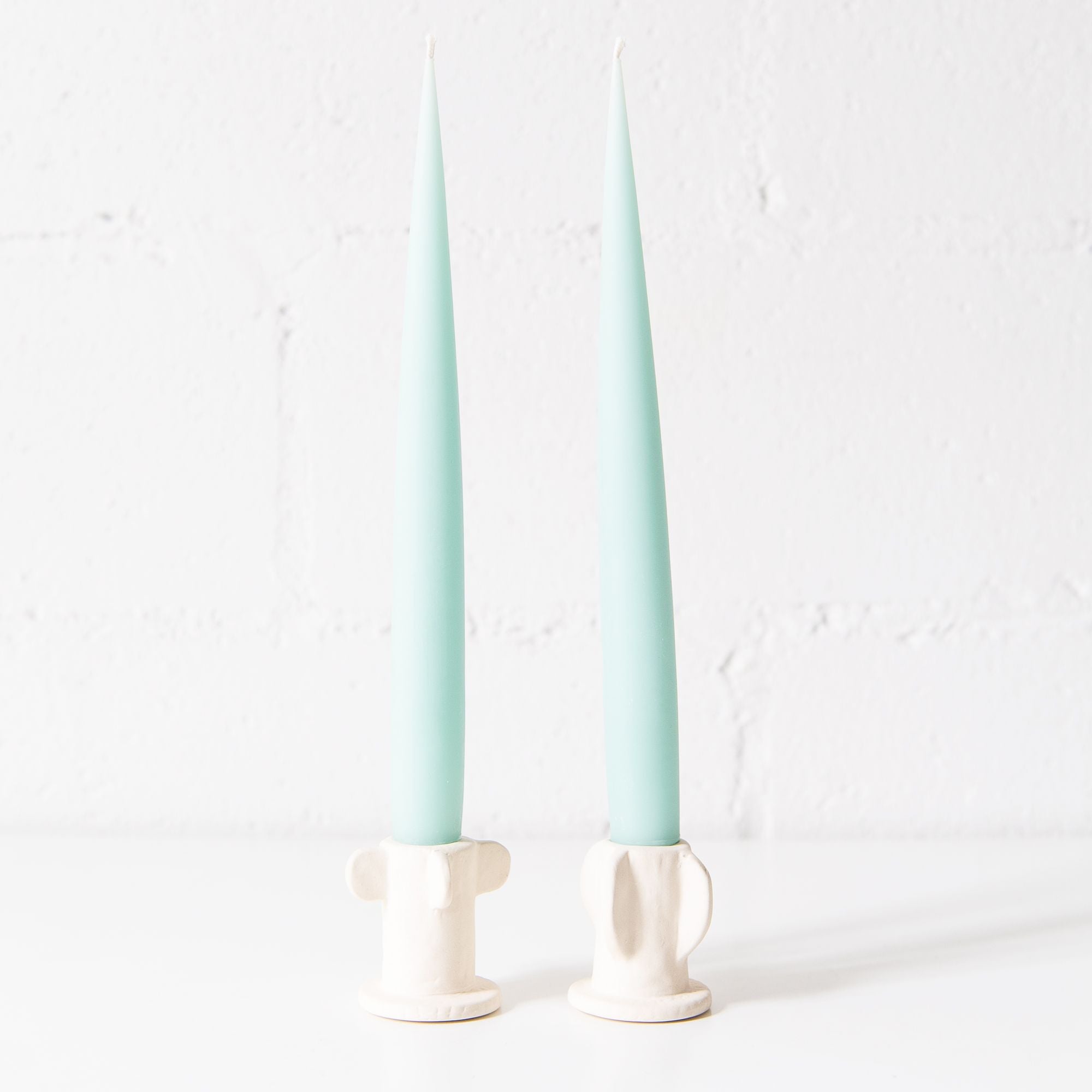 Apollo Taper Candle in Robbins Egg Blue, from Greentree Home