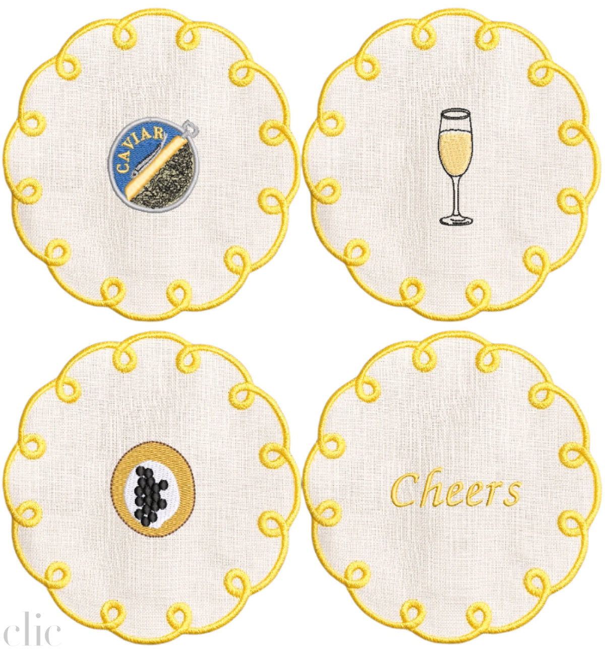 Caviar Napkins from, NuYorkCloth