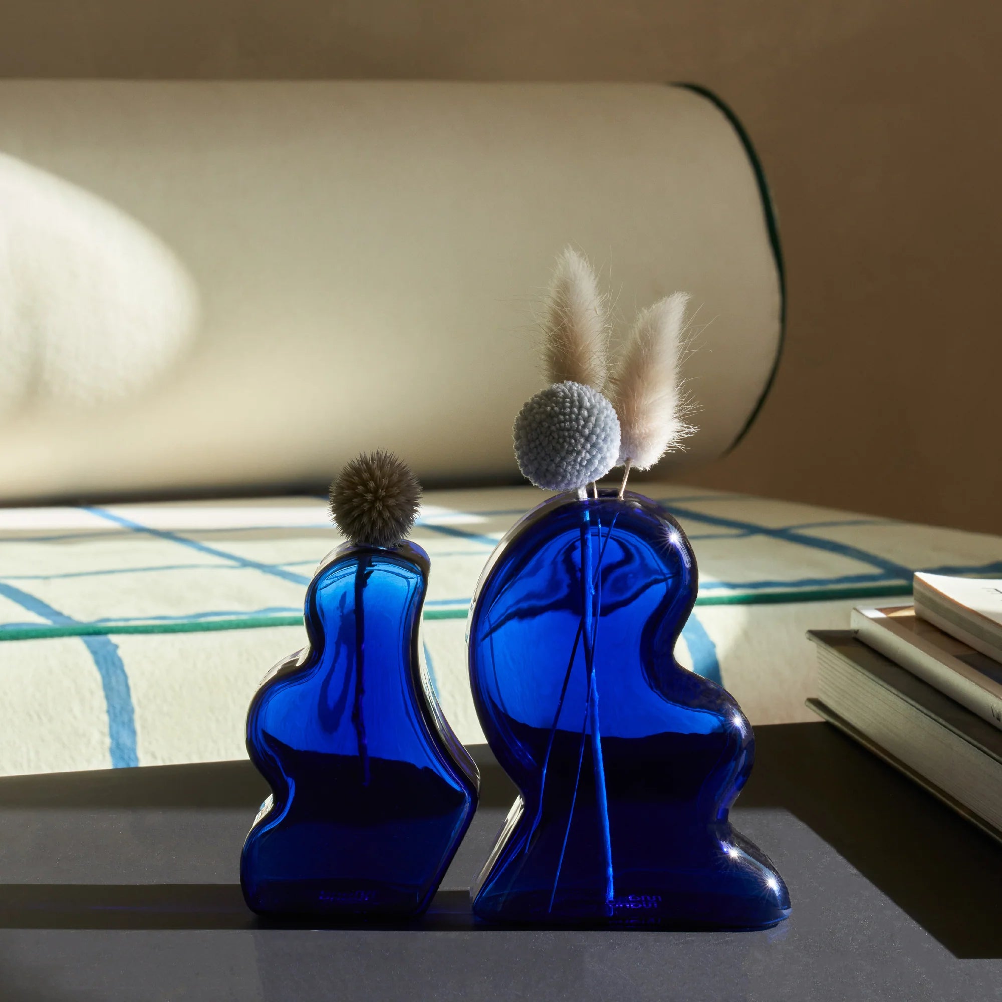 Interlocking Vase in Cobalt Blue, from Manu Nanu