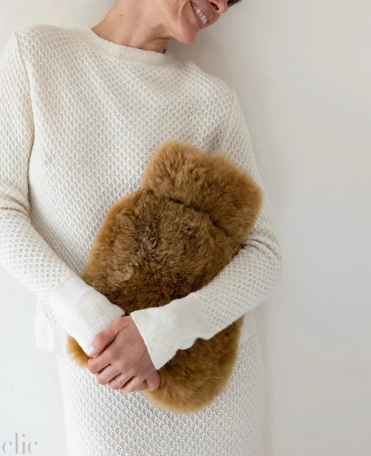 Alpaca Hot Water Bottle in Chestnut
