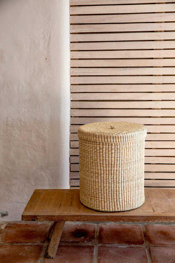 Las Pocitas Basket in Natural, from Intiearth