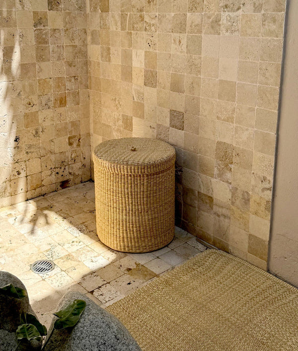 Las Pocitas Basket in Natural, from Intiearth