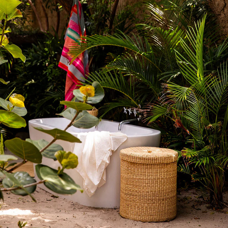 Las Pocitas Basket in Natural, from Intiearth