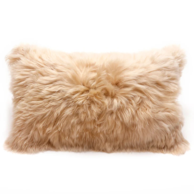 Alpaca Suri Lumbar Champagne Pillow, from Intiearth