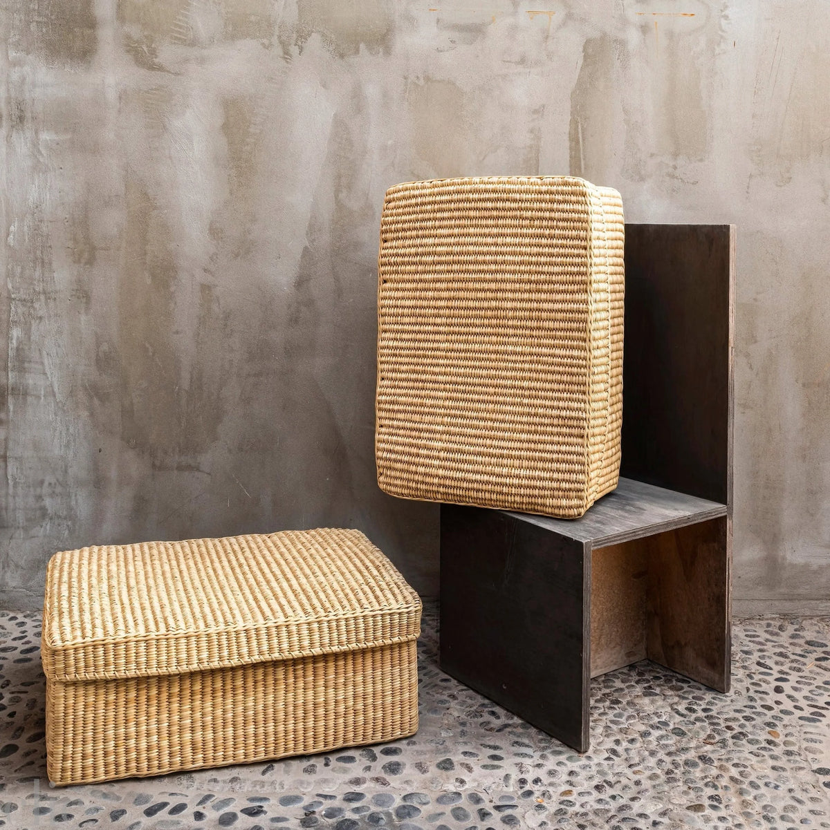 Reed Basket in Natural