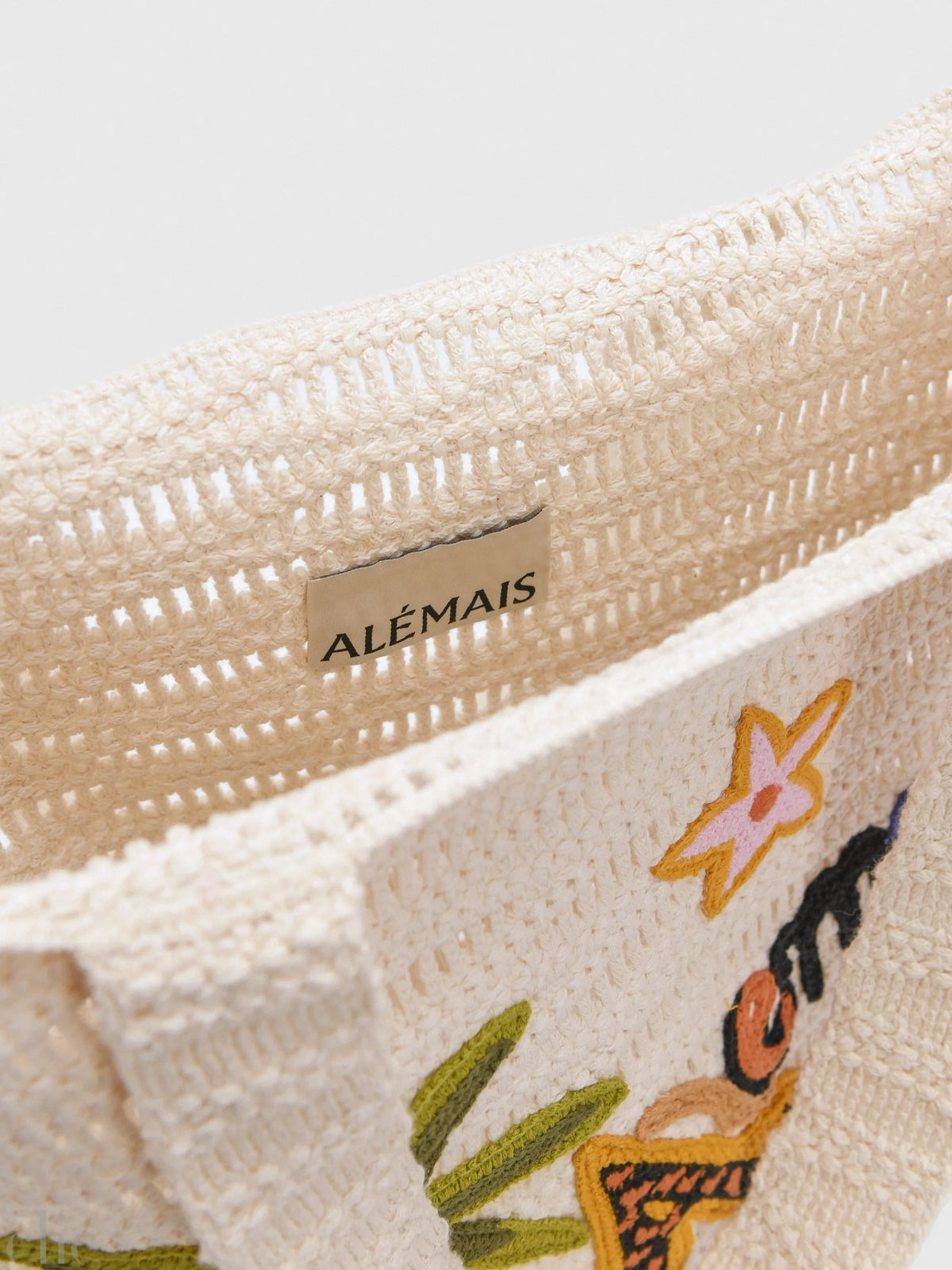 Island Cove Crochet Tote in Cream, from Alemais